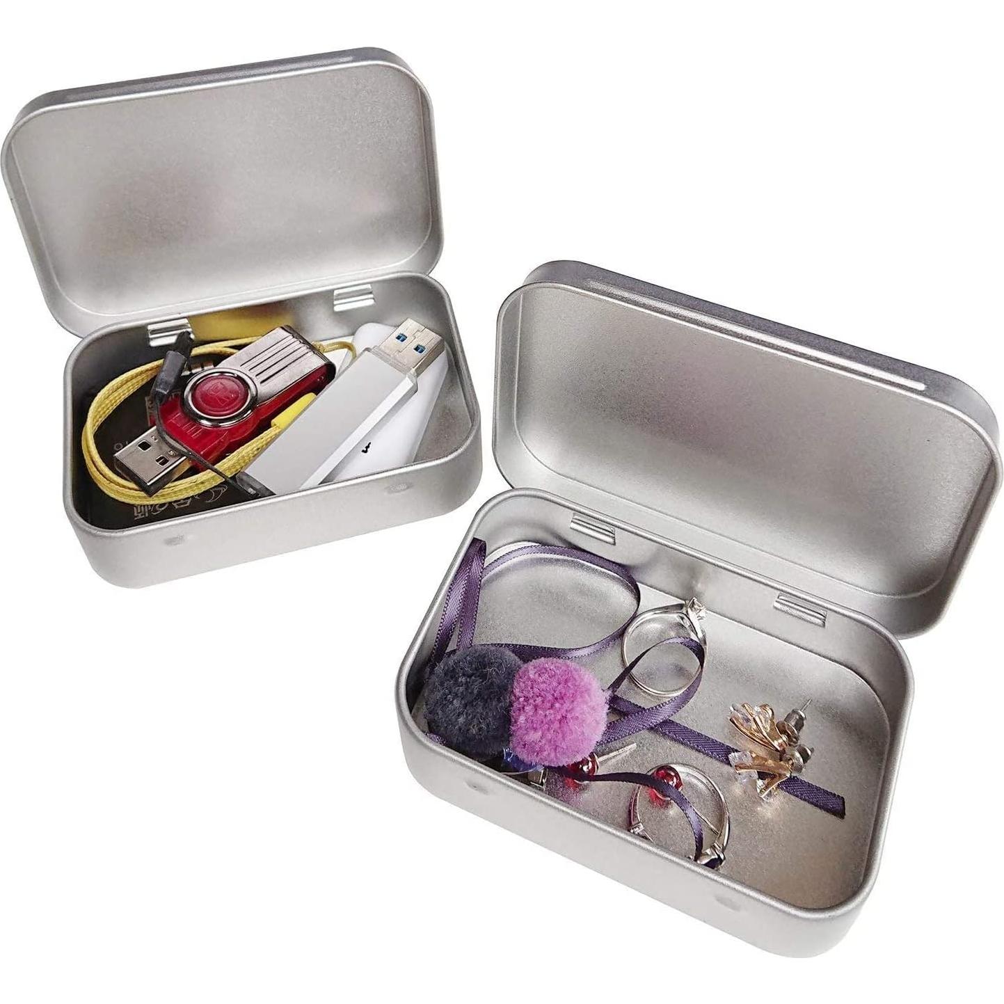 30 Contenedores de Metal Hulless con Bisagra 9.4x5.8 cm