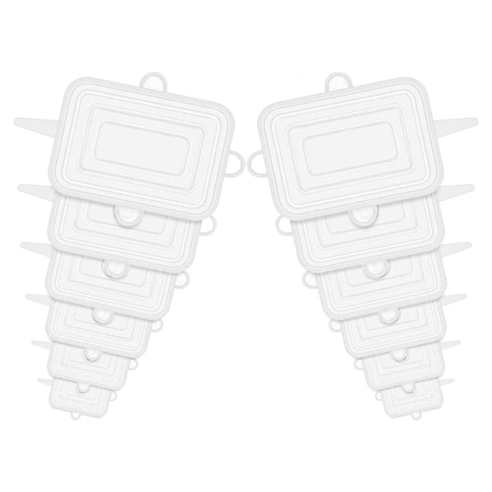 12 Cubiertas de Silicona Rectangulares Roucerlin - Reutilizables