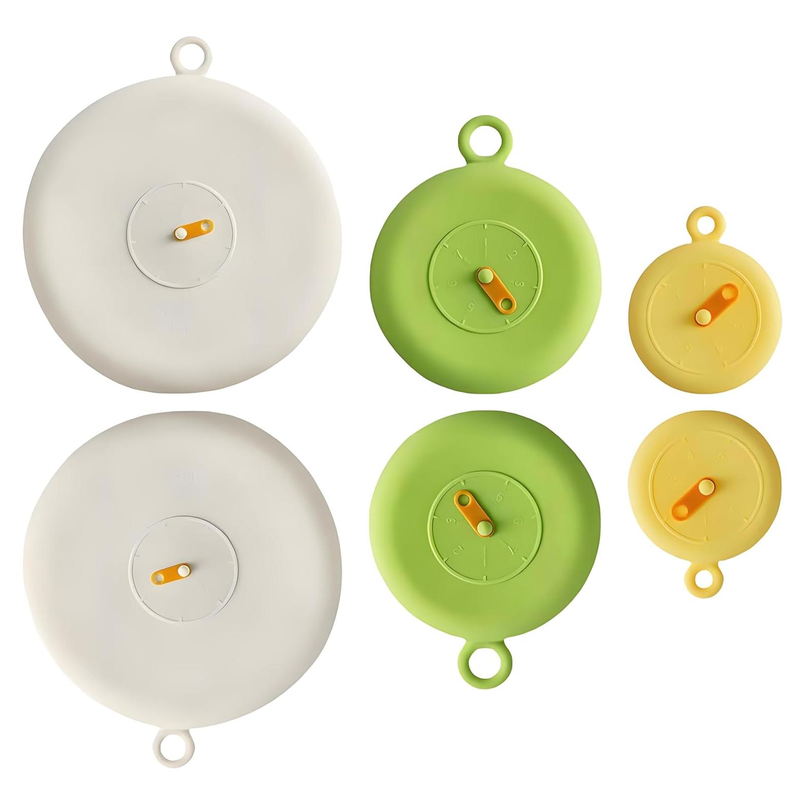 Juego de 6 Tapas de Silicona Reutilizables Wotrip - Multicolor