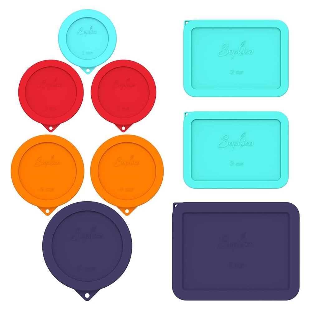 Cubiertas de Almacenamiento de Silicona SOPHICO 9 Piezas