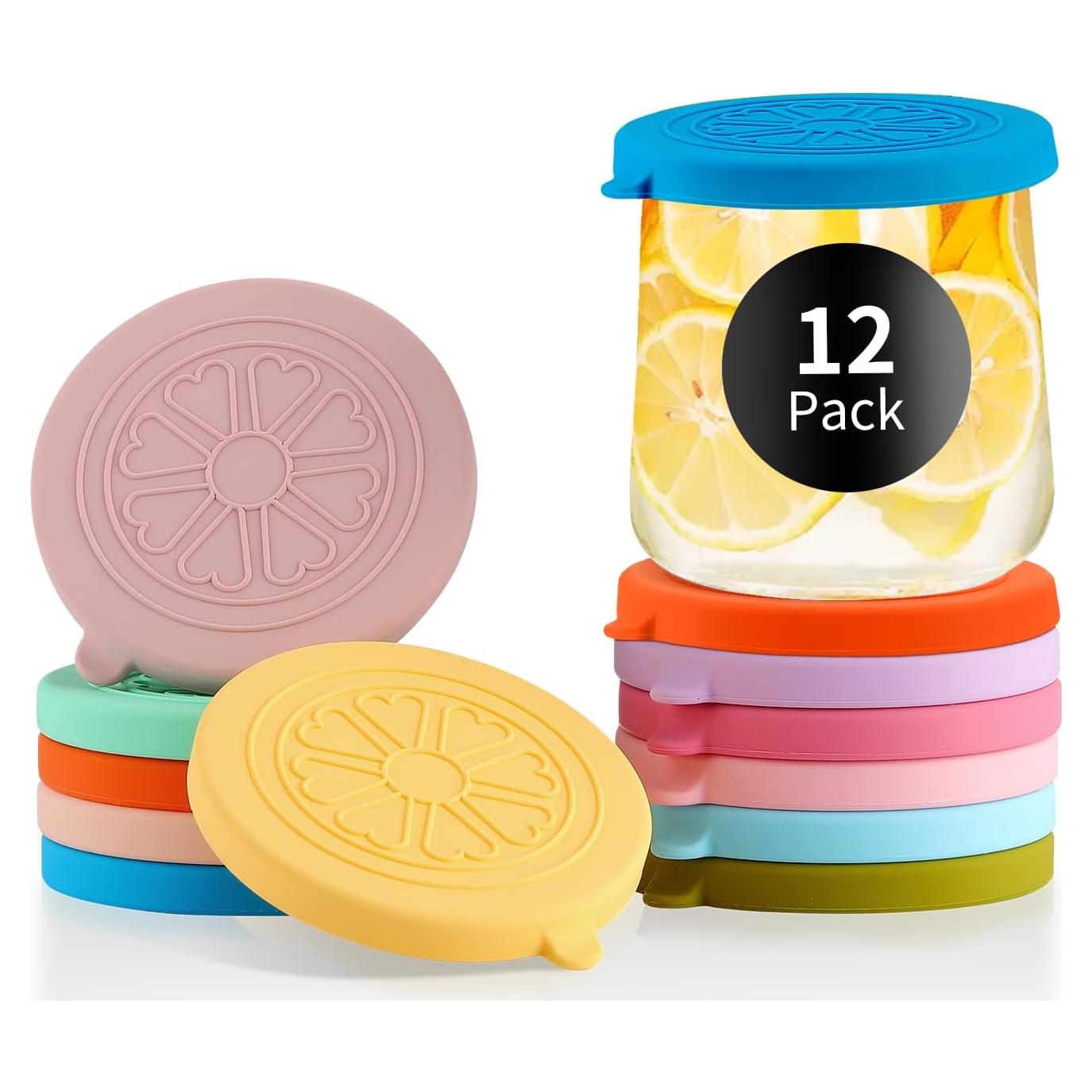 Tapas de Silicona Herméticas Volcanoes Club para Tarros Oui - 12 Pcs