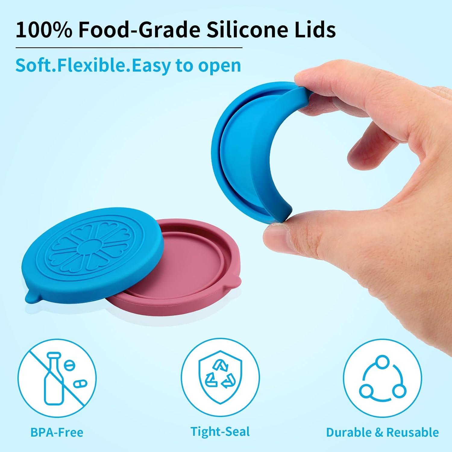 Tapas de Silicona Herméticas Volcanoes Club para Tarros Oui - 12 Pcs