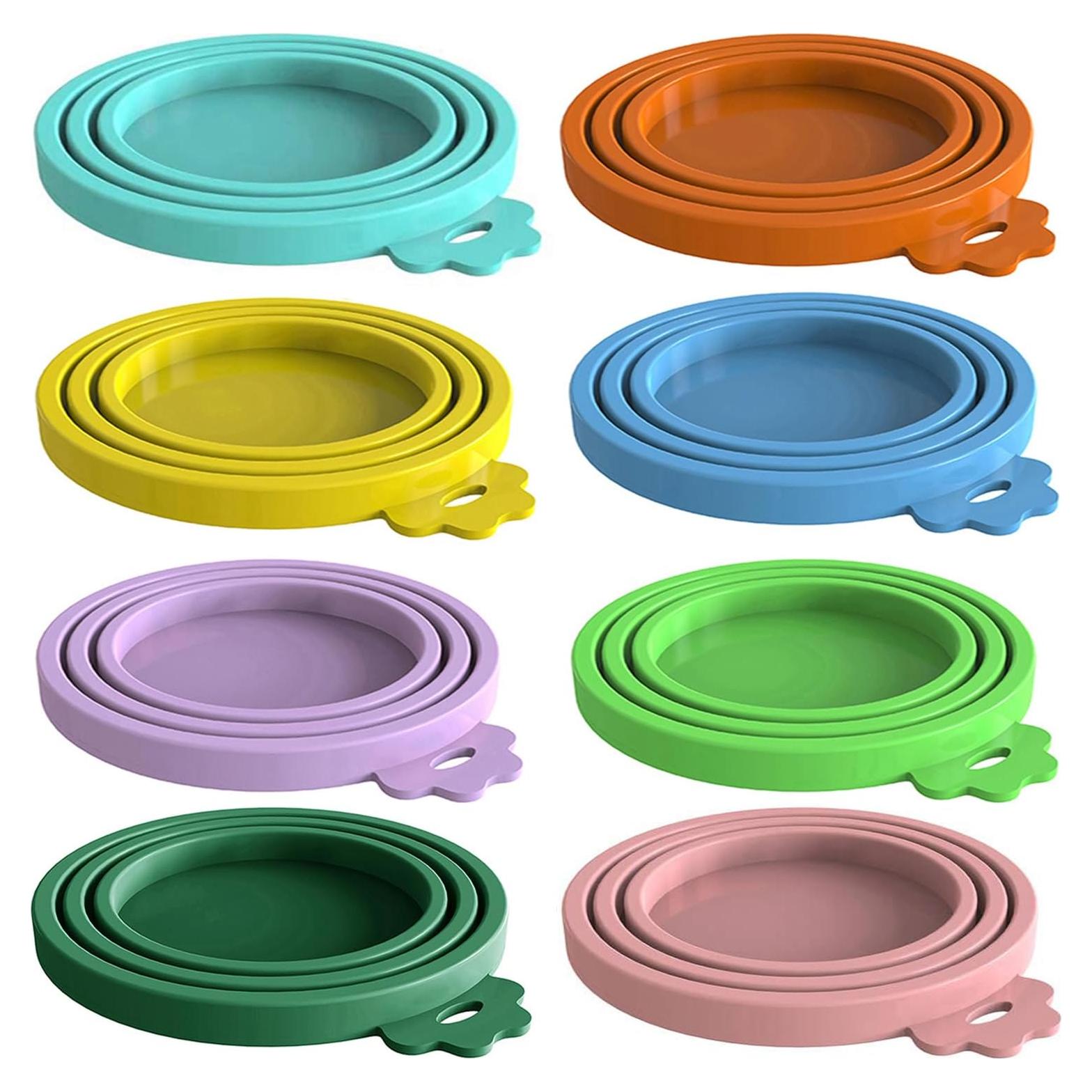 Paquete de 8 tapas de silicona herméticas WANBAO para latas