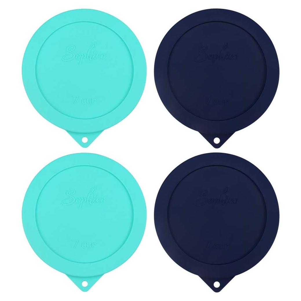 Tapa de Silicona Redonda SOPHICO 4pack para Almacenamiento 7 Tazas