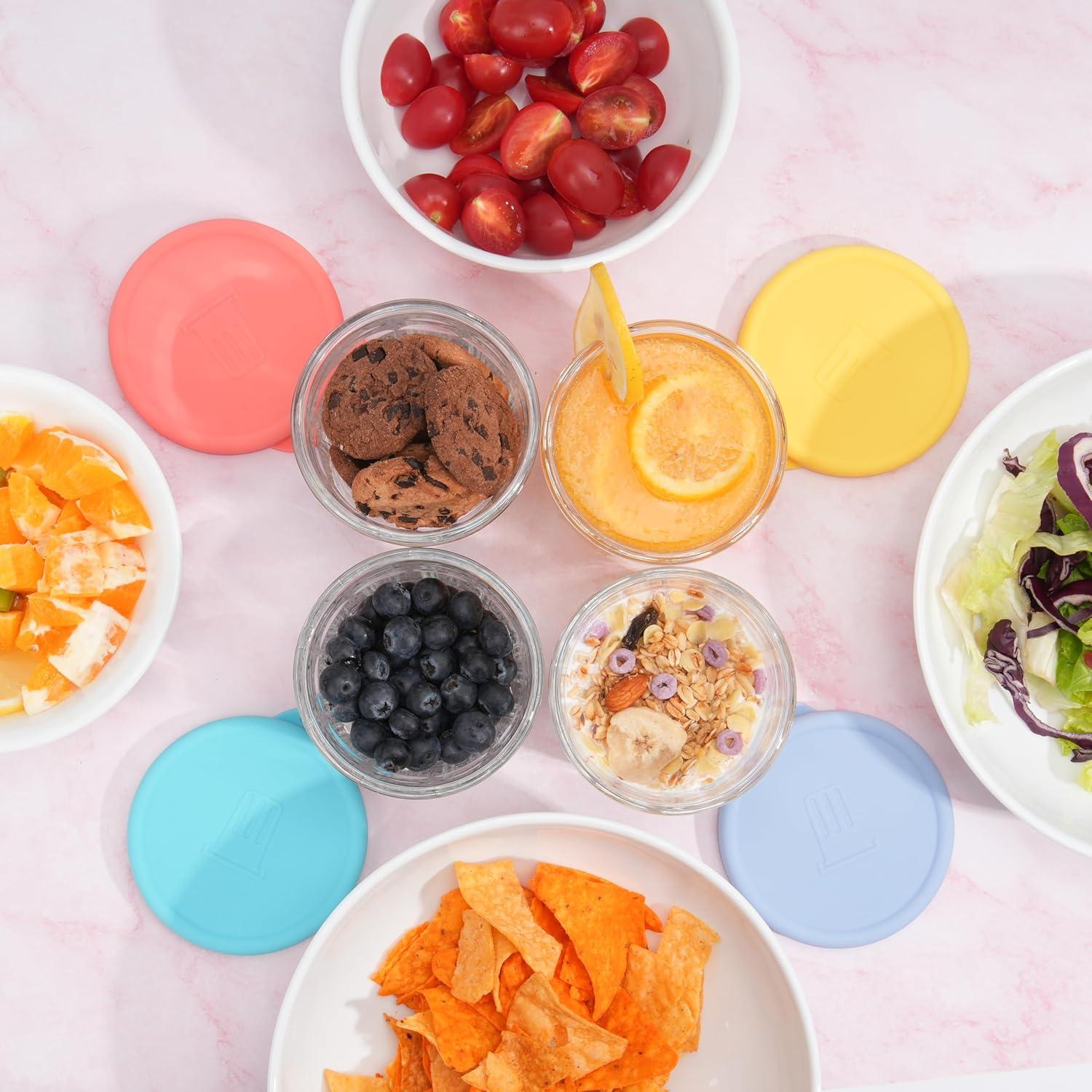 Paquete de 4 tapas de silicona Purekra para vidrio Luminarc