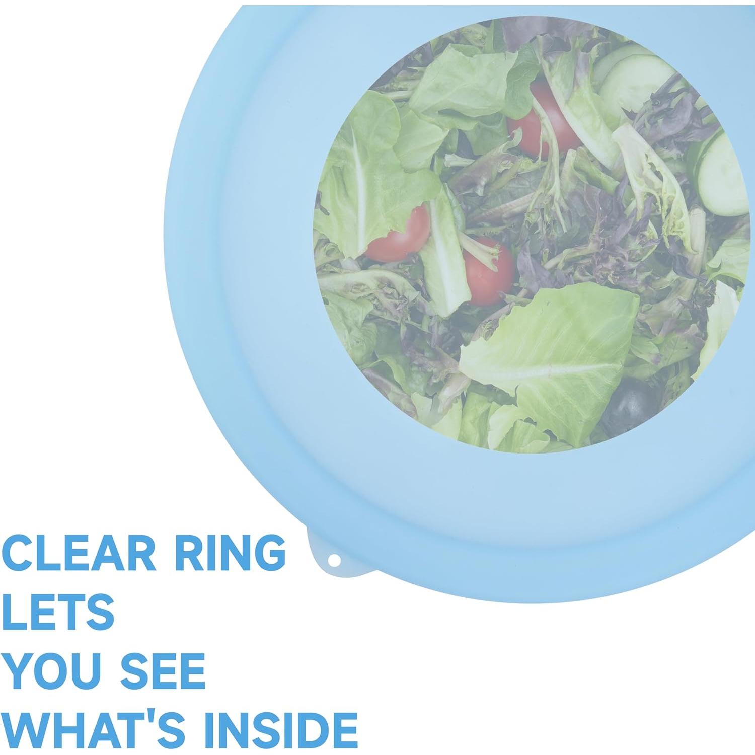 Paquete de 3 tapas de silicona Purekra para cuencos OXO