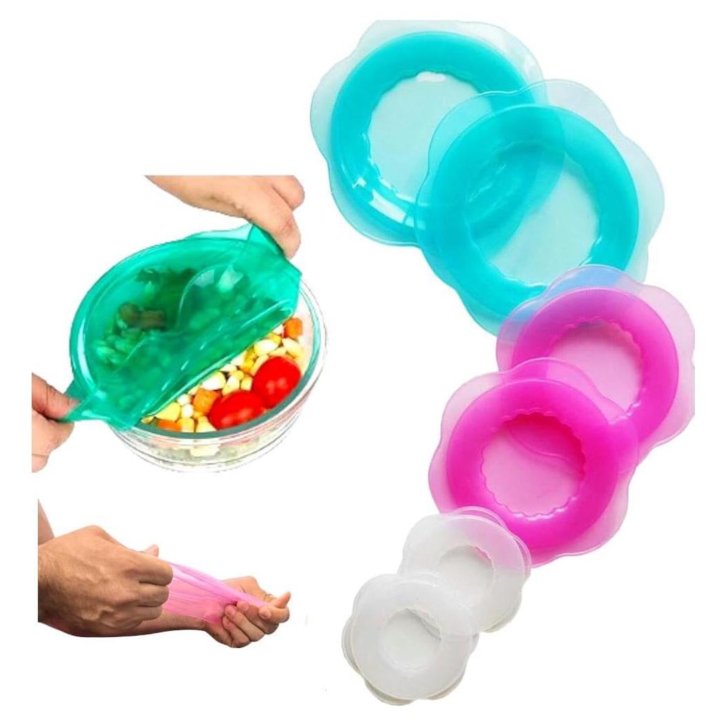 Tapa de Silicona EHSAN Reutilizable para Alimentos - 6PCS