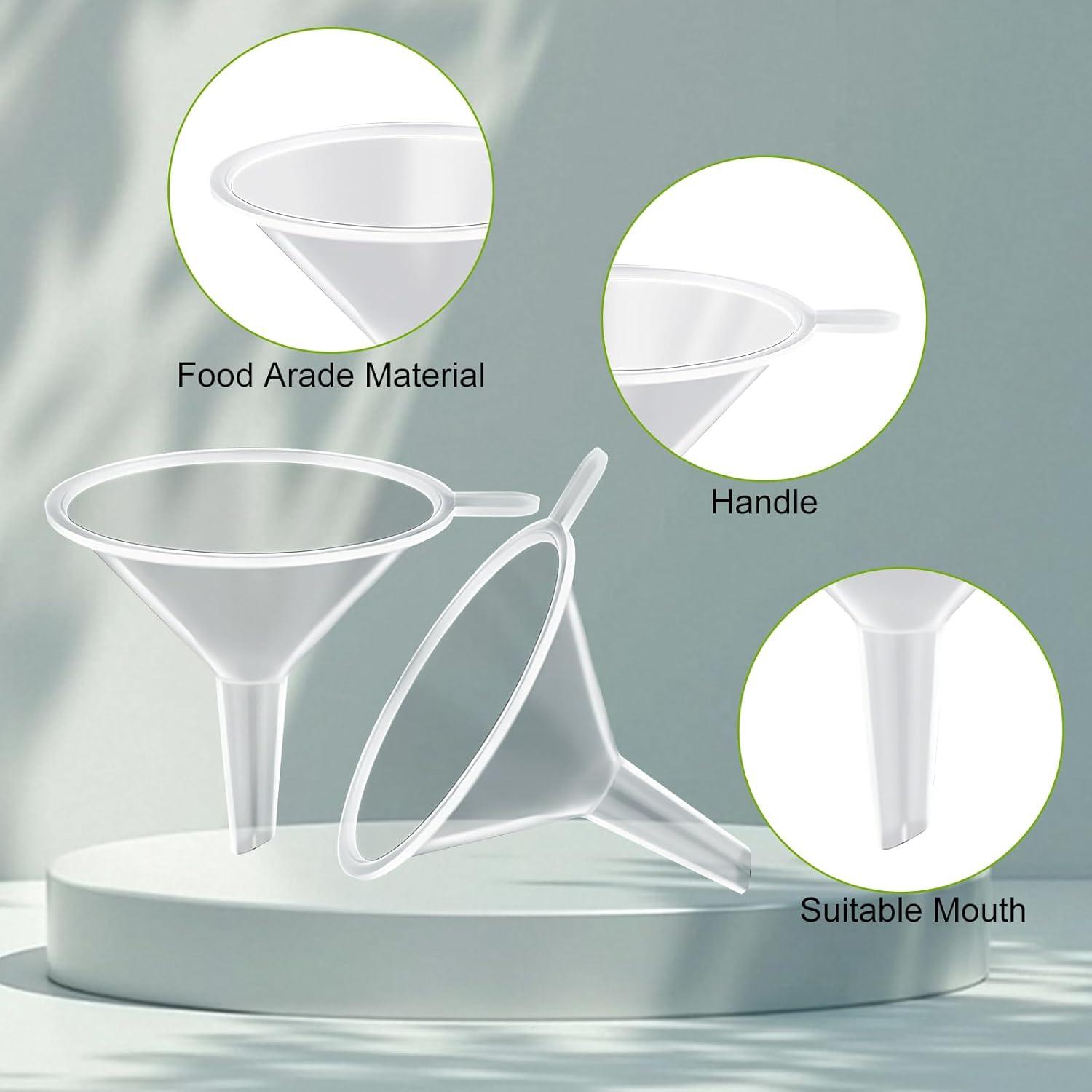 Paquete de 200 embudos de plástico CYEAH 5.49 cm para botellas