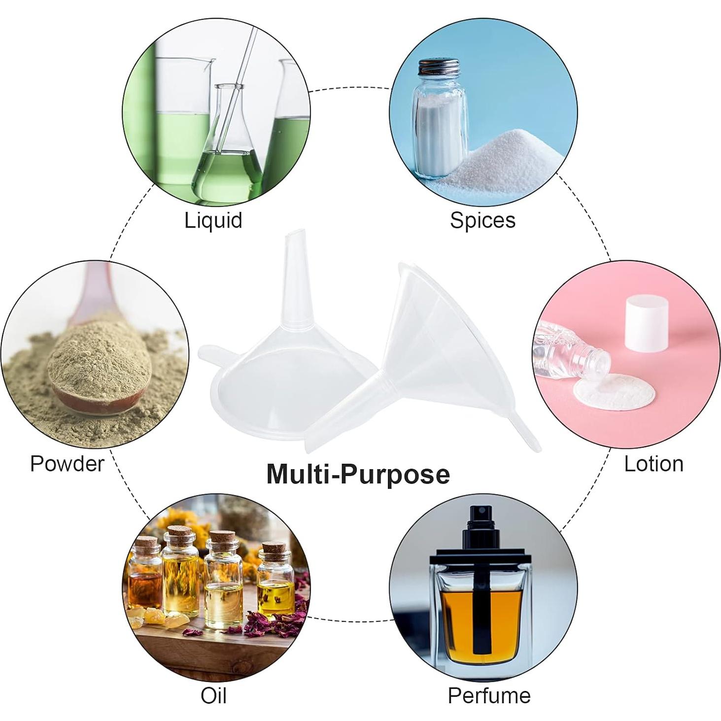 Paquete de 200 embudos de plástico CYEAH 5.49 cm para botellas