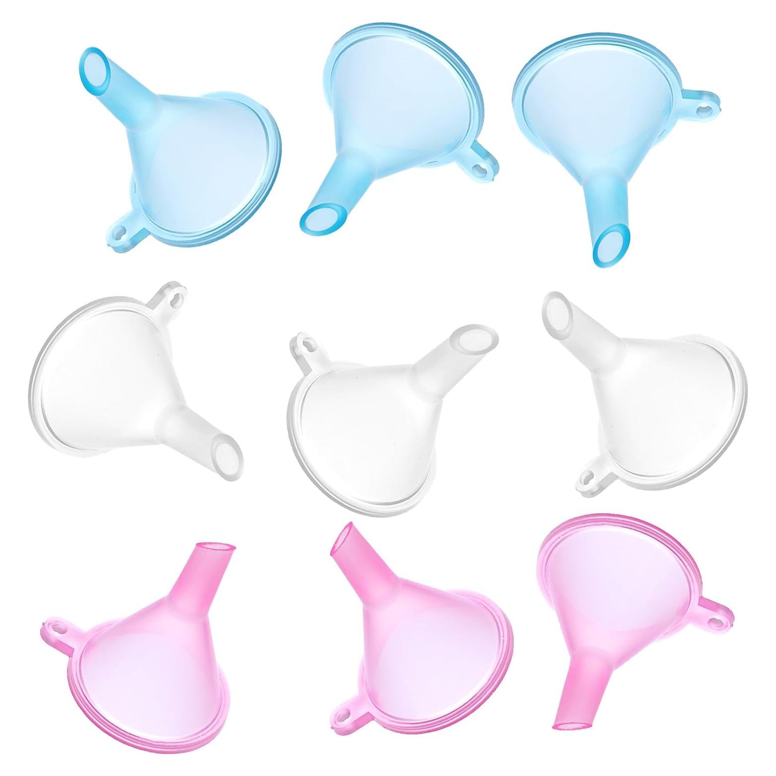 9 Mini Embudos de Plástico Rellenables EupHHonycs 3.9x3.1cm