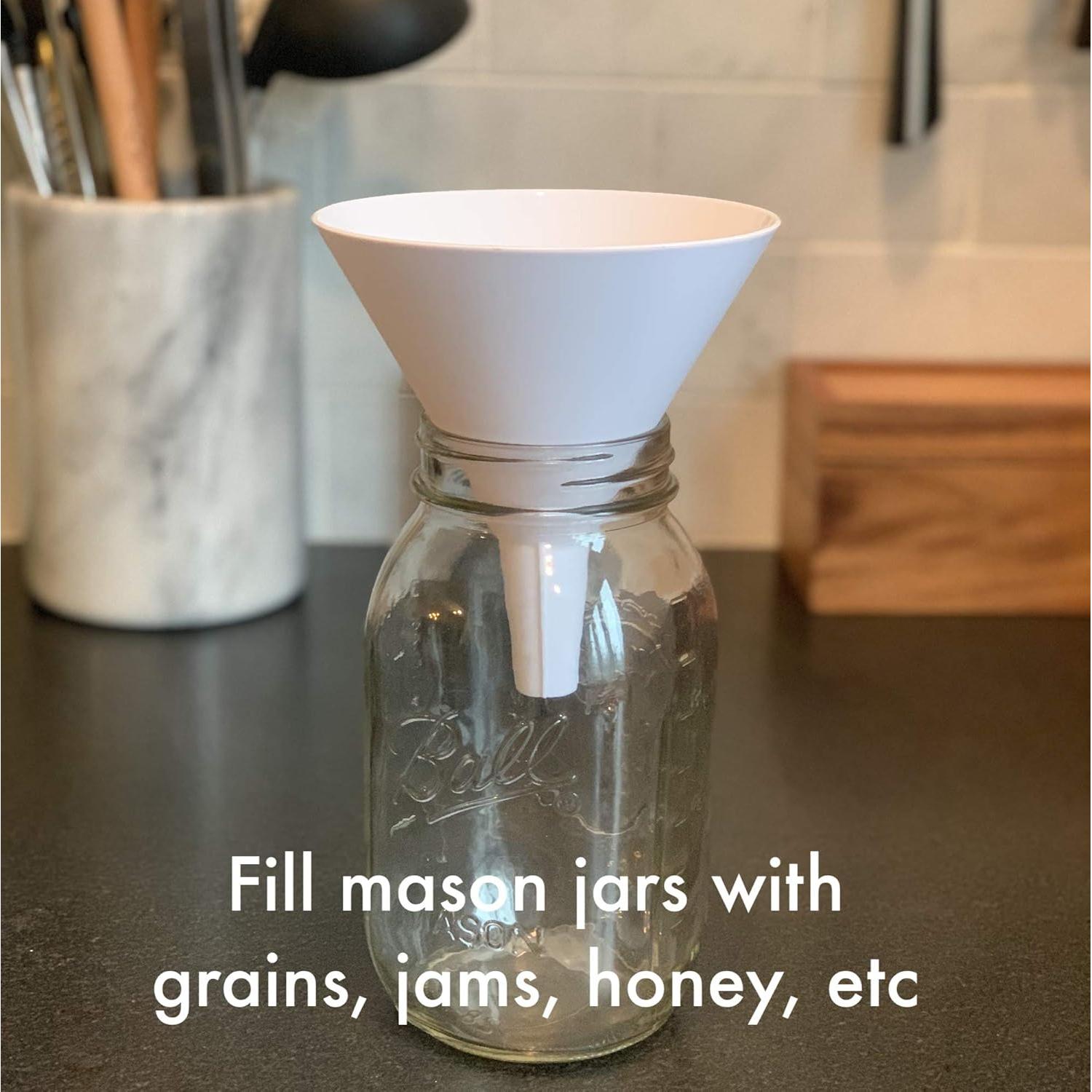 Juego de 5 Embudos de Plástico Fox Run, Tamaños Variados