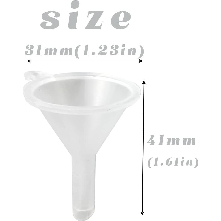 120 Mini Embudos de Plástico GXXMEI para Llenado de Líquidos