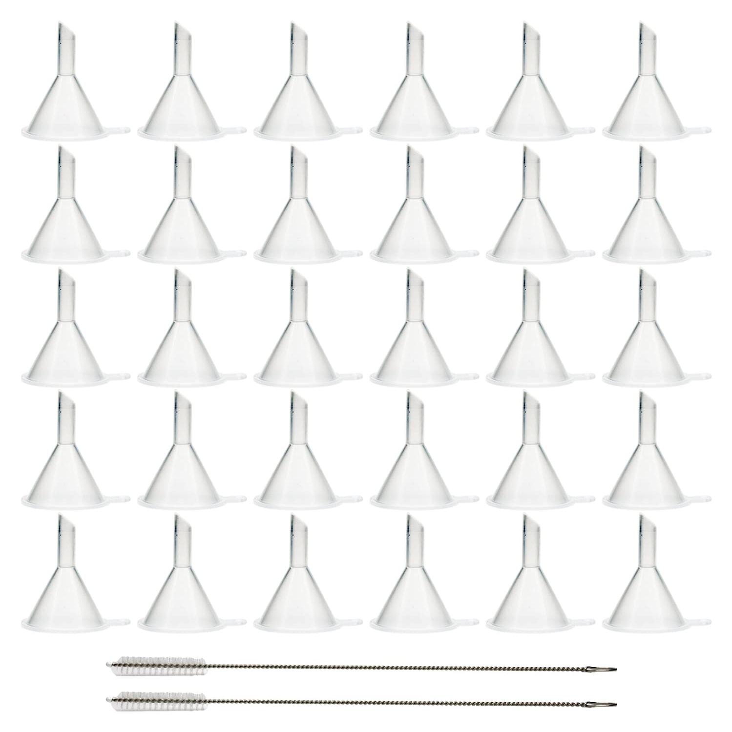 30 Embudos de Plástico Mini Agidea para Llenar Botellas