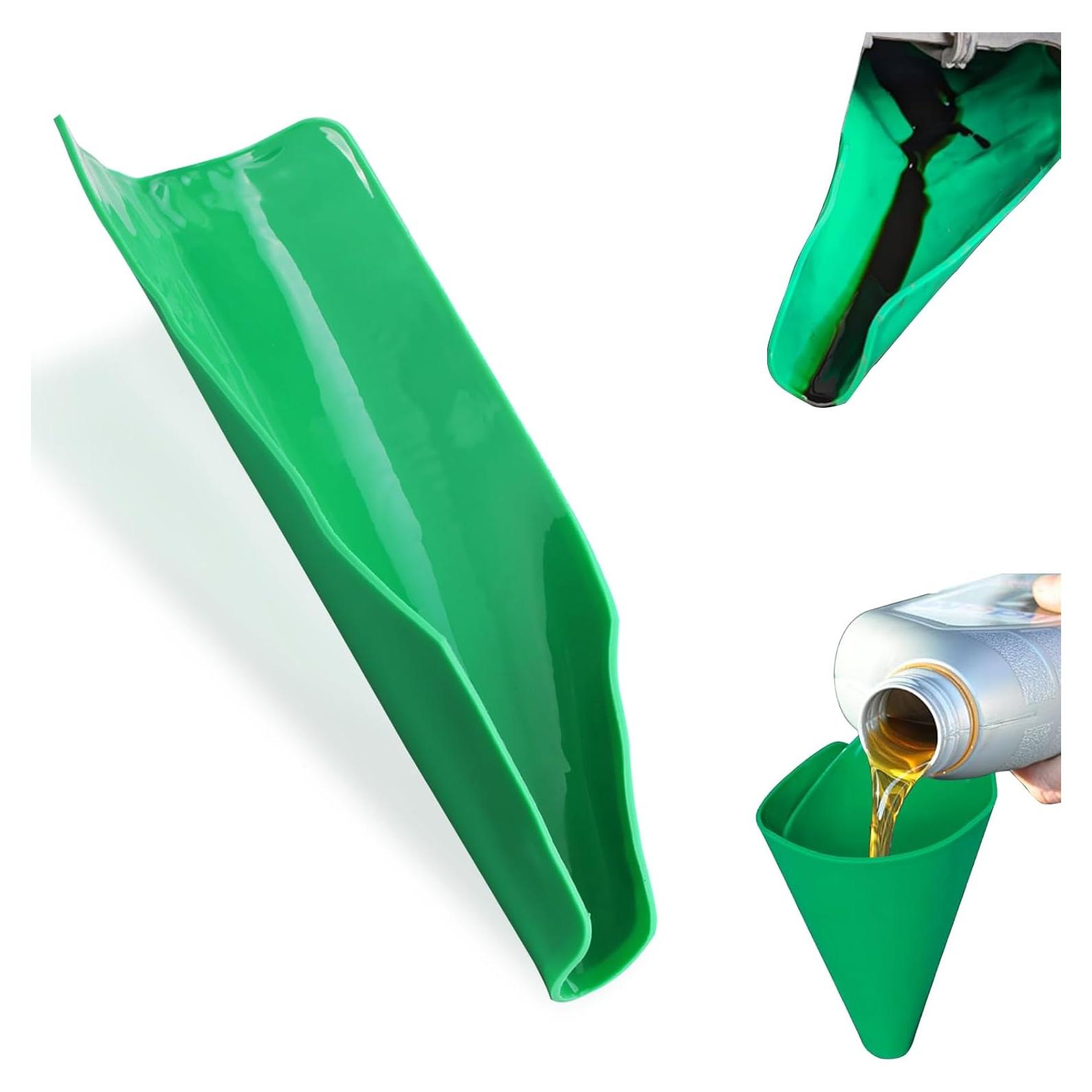 Embudo Flexible Plegable SZTJHN para Aceite 37.1cm Verde