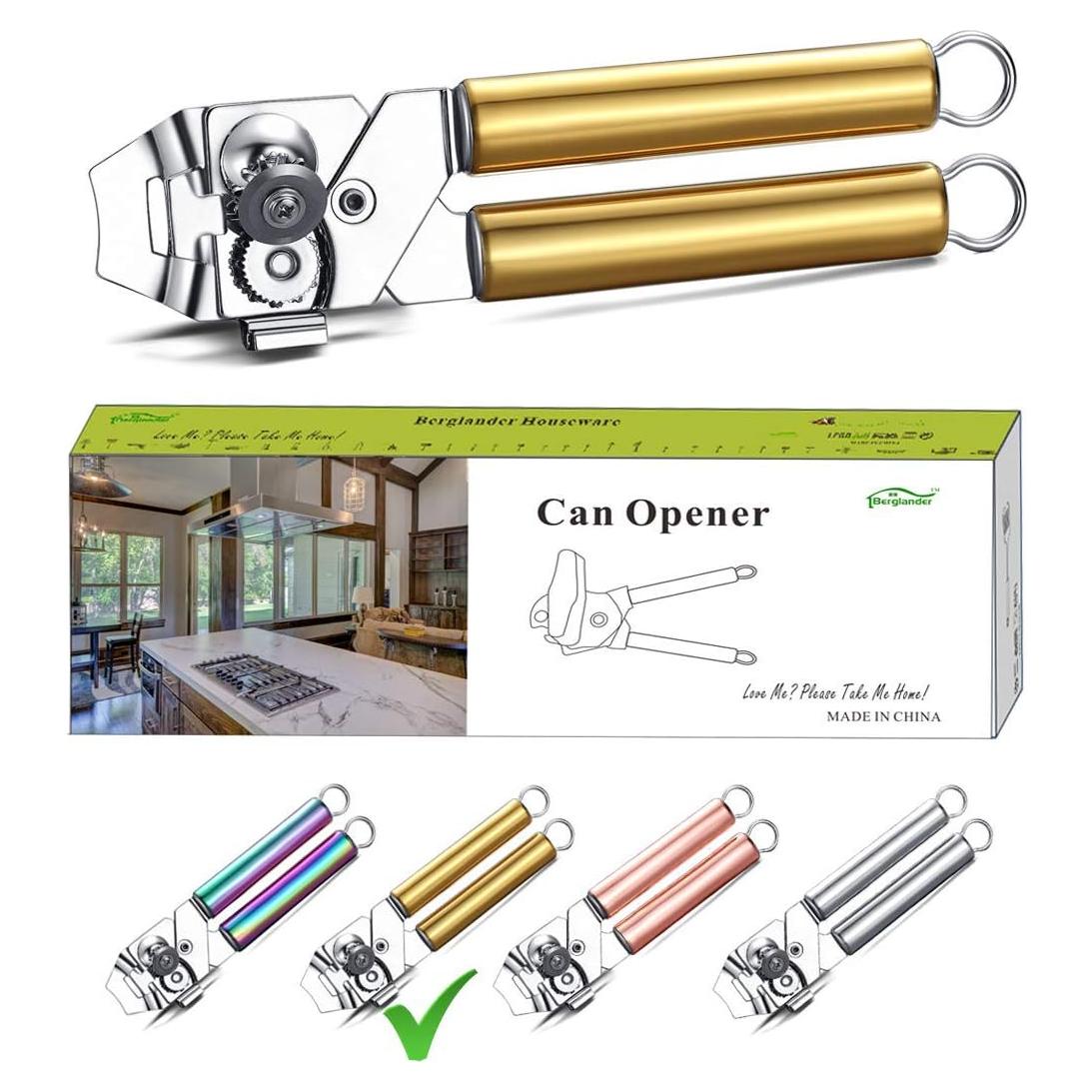 Abrelatas Manual Berglander de Acero Inoxidable Dorado