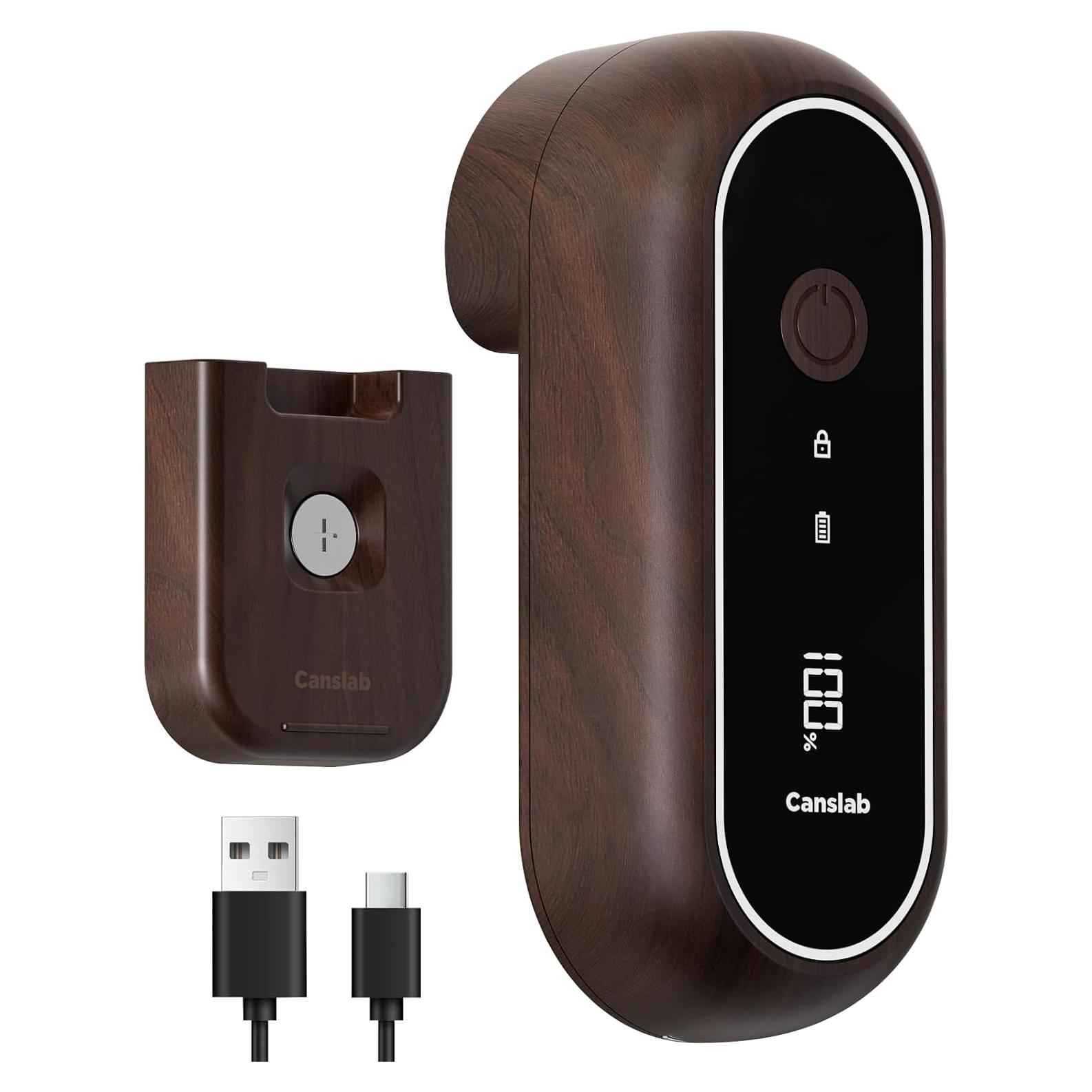 Abridor de Latas Eléctrico Canslab Turbo - Recargable USB, Apagado Automático, 100 Latas