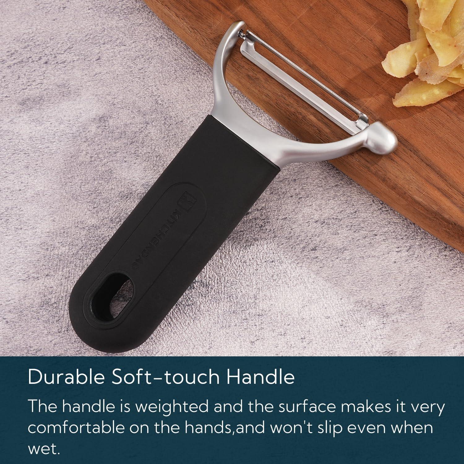 Pelador de Verduras KITCHENDAO Y-Peeler Acero Inoxidable Negro