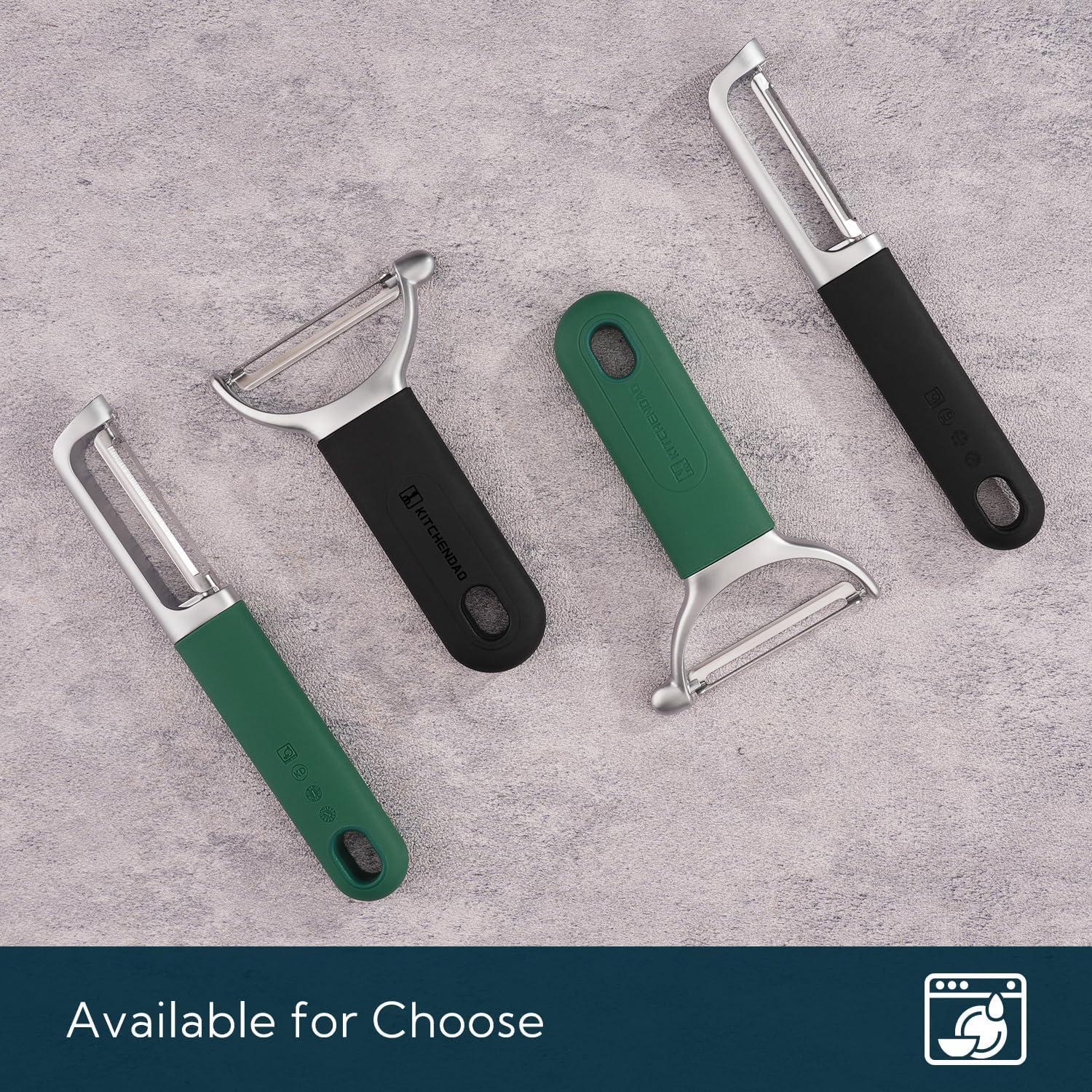 Pelador de Verduras KITCHENDAO Y-Peeler Acero Inoxidable Negro