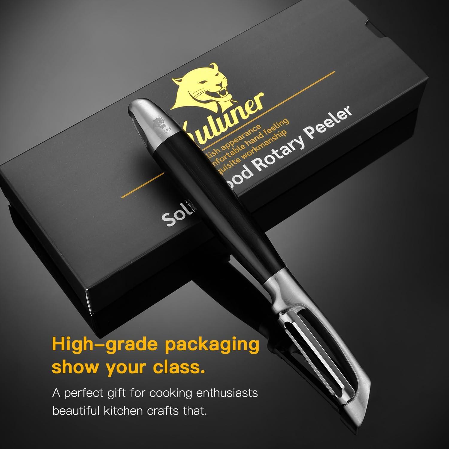 Pelador de Cocina KULUNER Acero Inoxidable 304 Mango de Madera