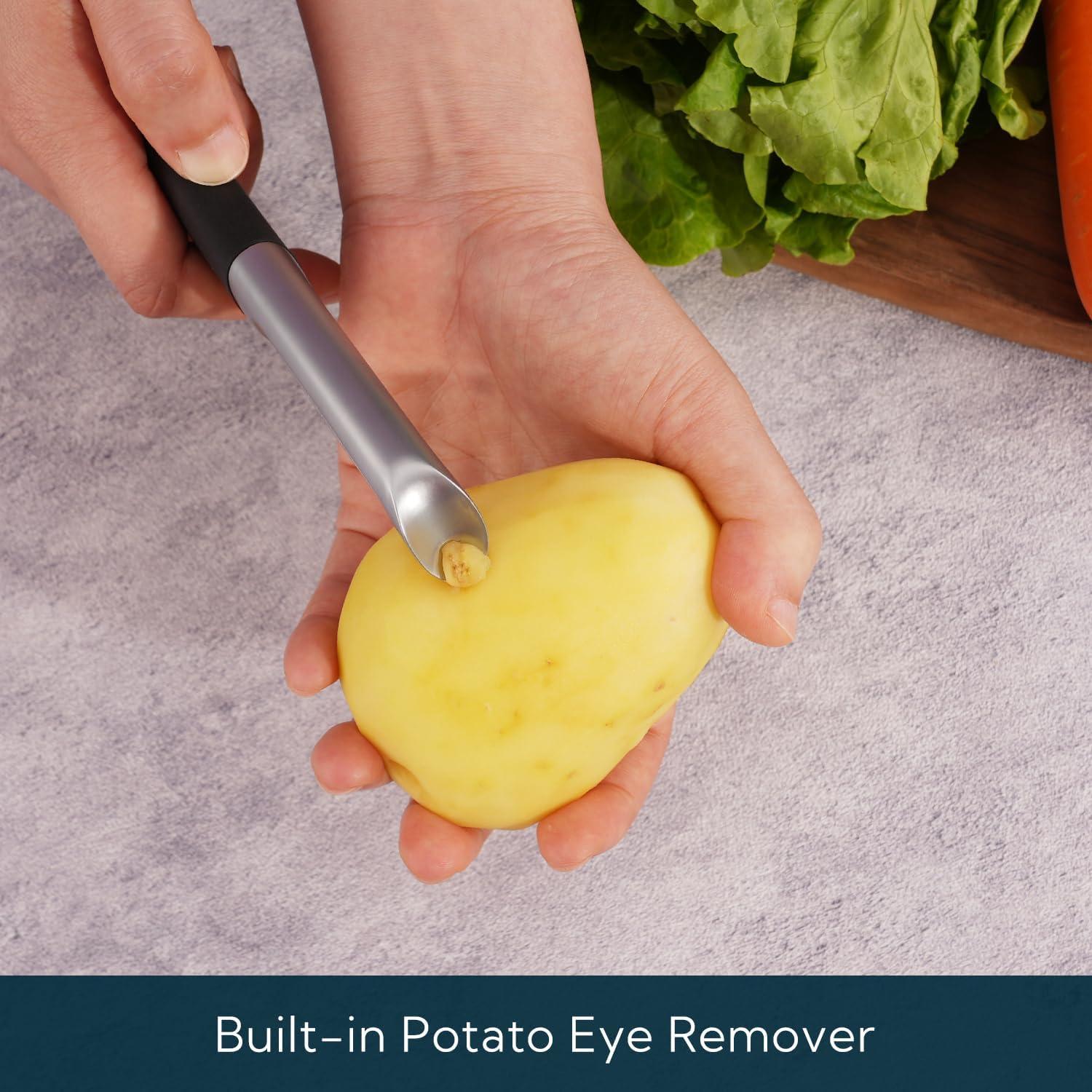 Pelador de Verduras KITCHENDAO I-Peeler Acero Inoxidable 2 Pcs