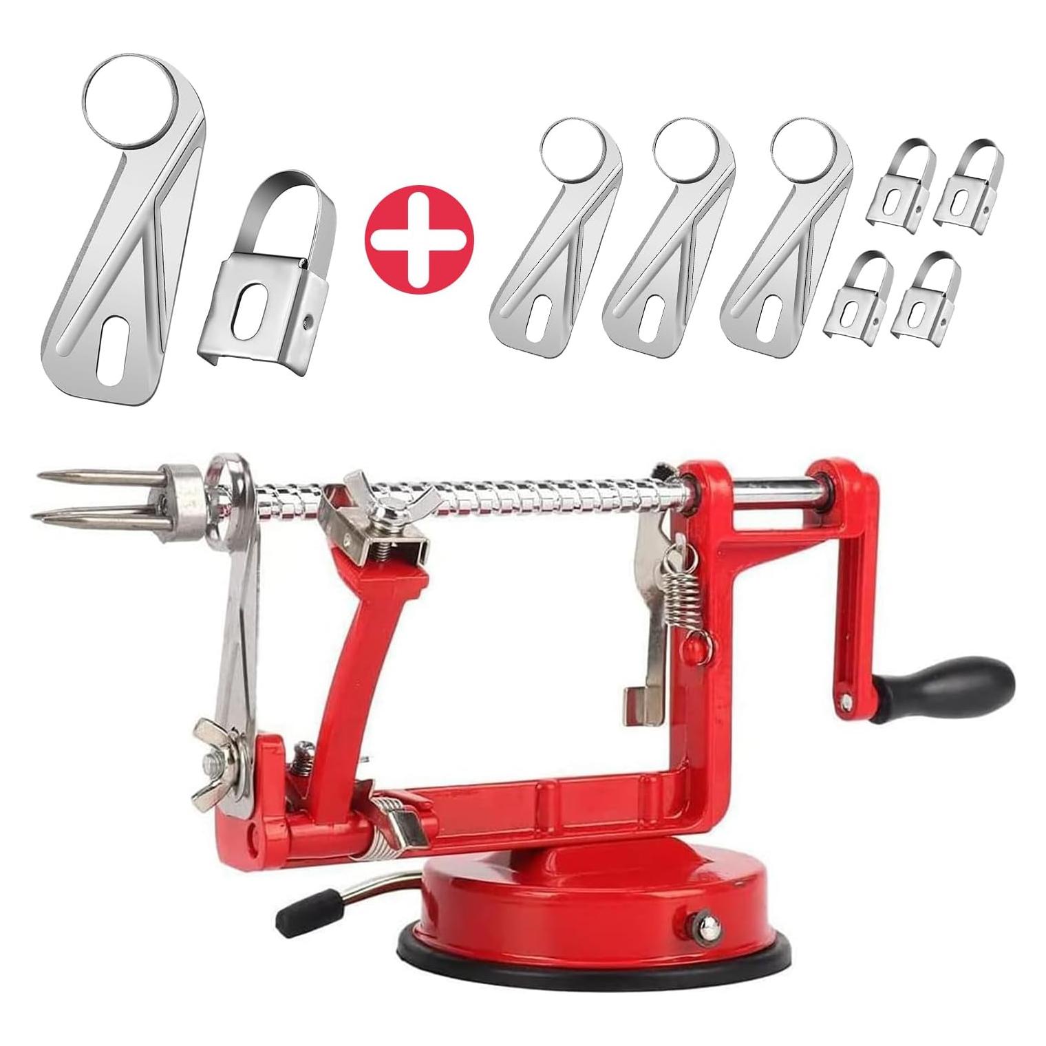 Pelador de Manzanas 3 en 1 ACOTUM Rojo con Cuchillas de Acero