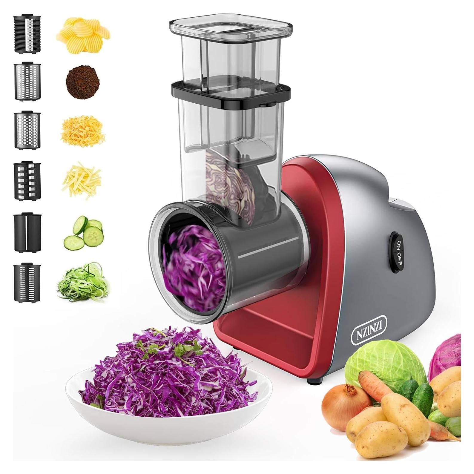 Rallador Eléctrico NZINZI 250W 6 Cuchillas para Cocina