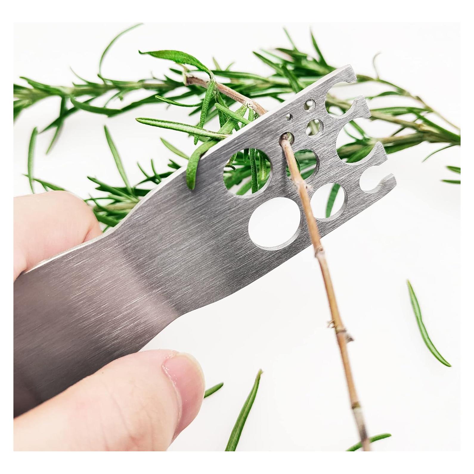 Deshojador de Hierbas Hoomuda de Acero Inoxidable 11 Agujeros