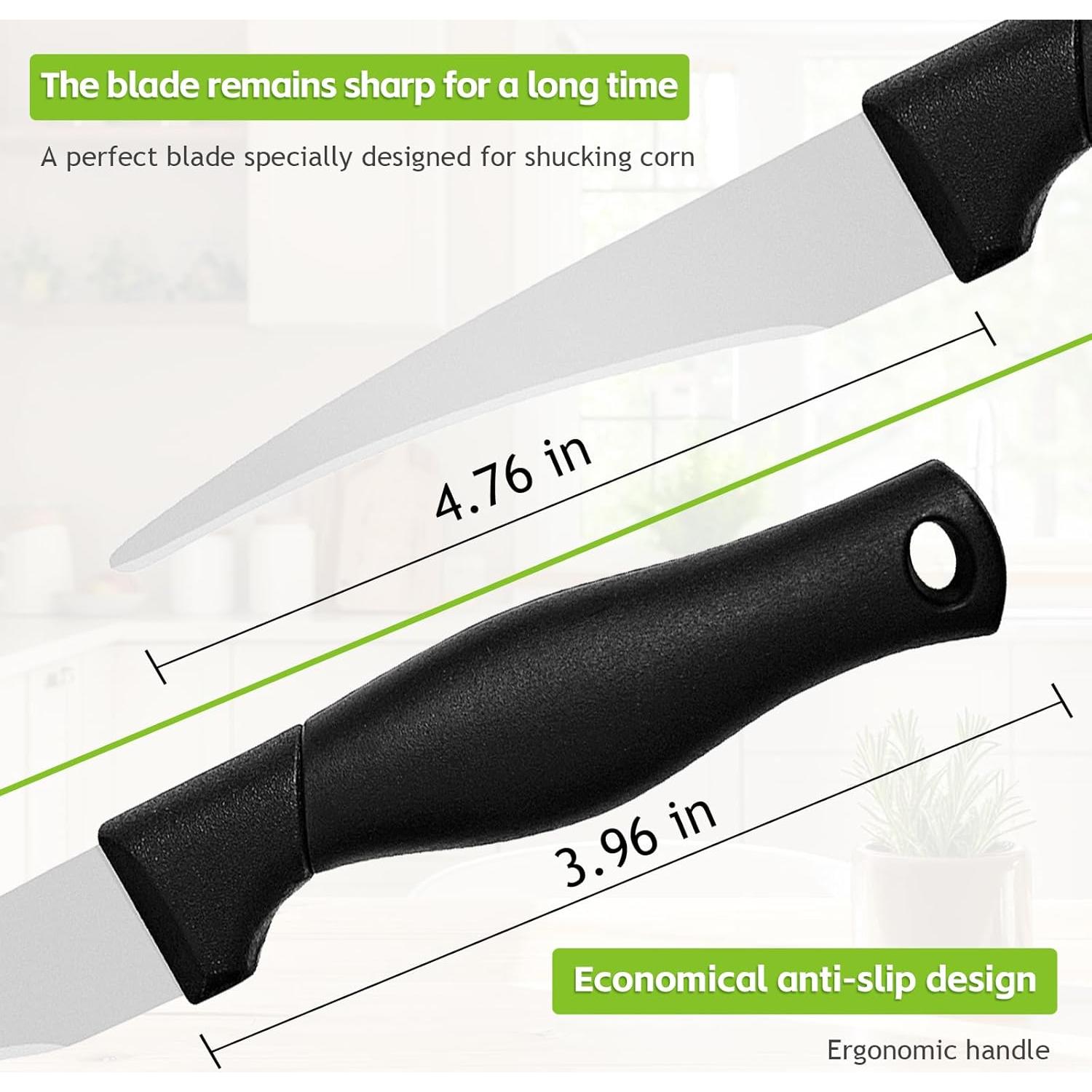 Pelador de Maíz 67, Cuchillo Curvado de Acero Inoxidable