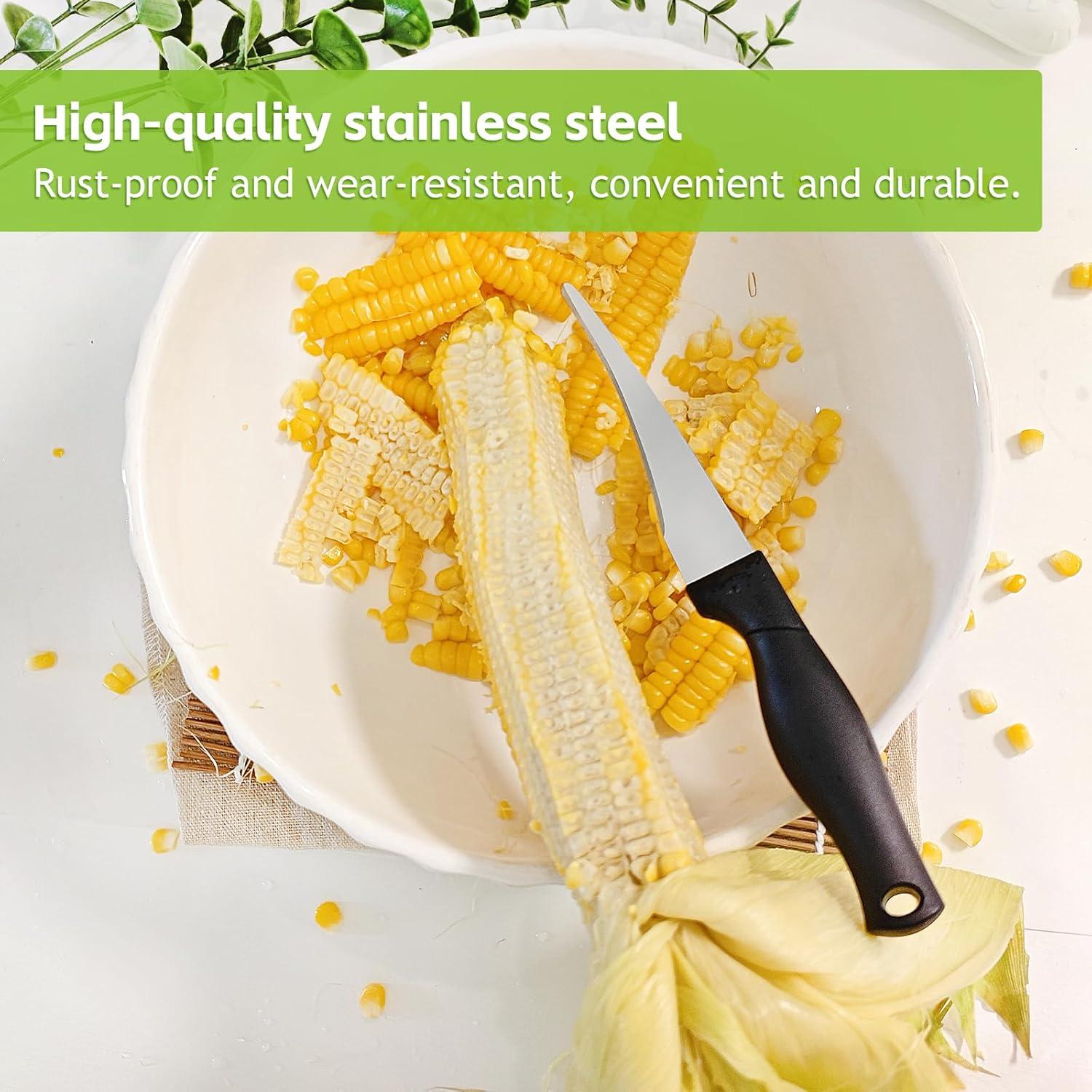 Pelador de Maíz 67, Cuchillo Curvado de Acero Inoxidable