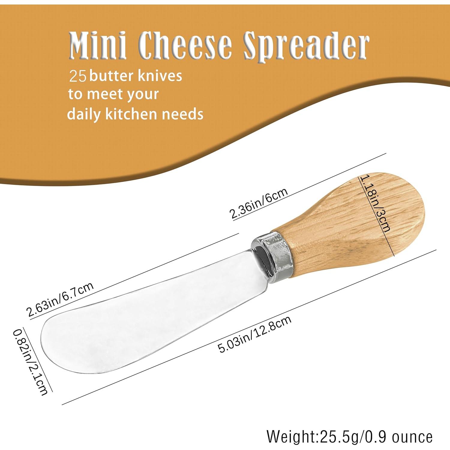 Juego de 25 Espátulas para Queso Diffenlon - Acero Inoxidable