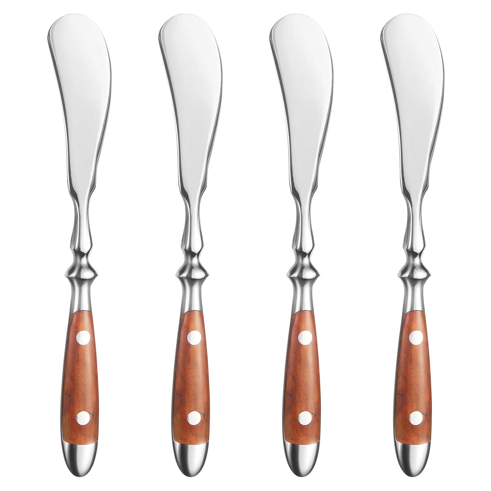 Juego de 4 Espátulas para Mantequilla CherHome Acero Inoxidable