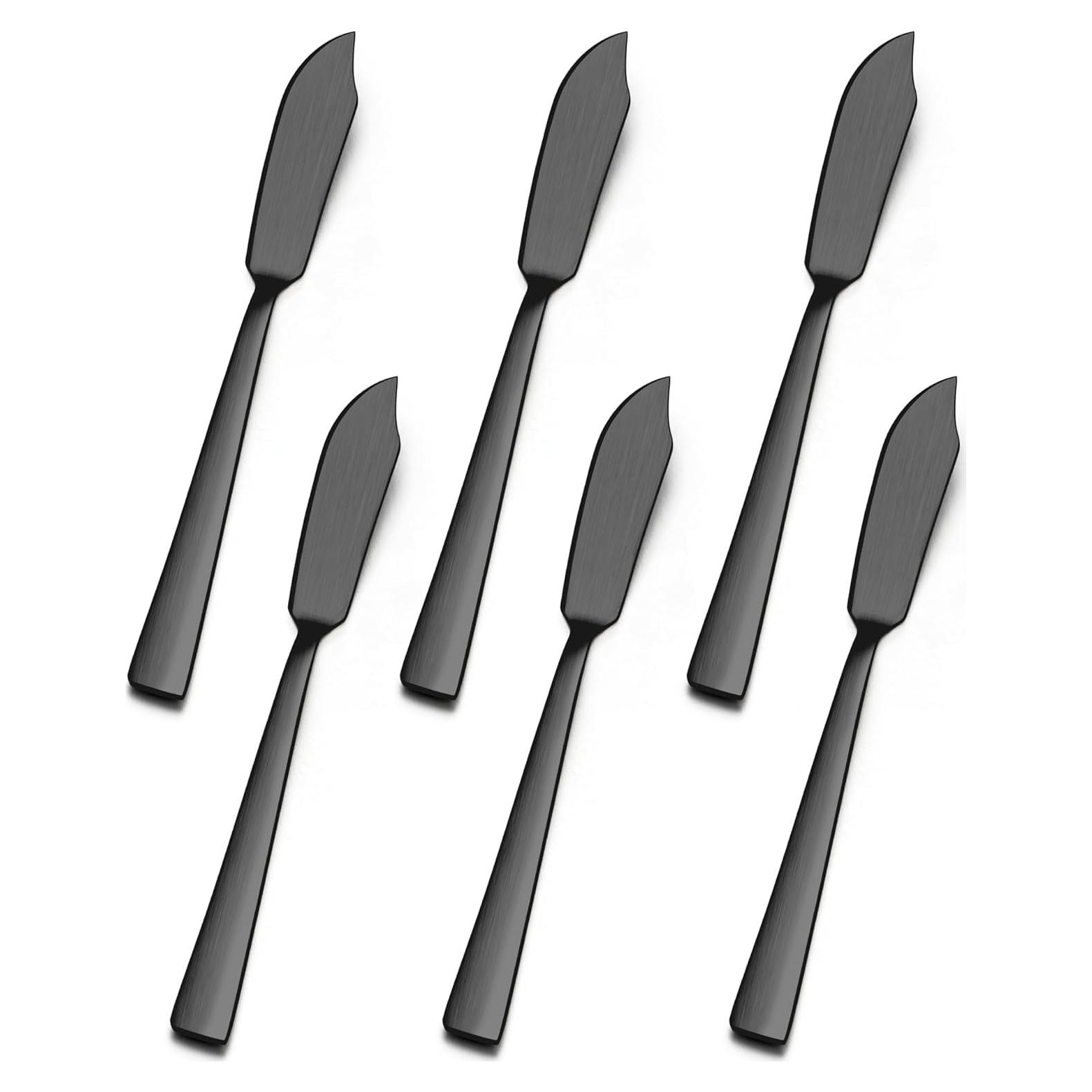 Juego de 6 cuchillos para untar mantequilla E-far 18/0 18 cm