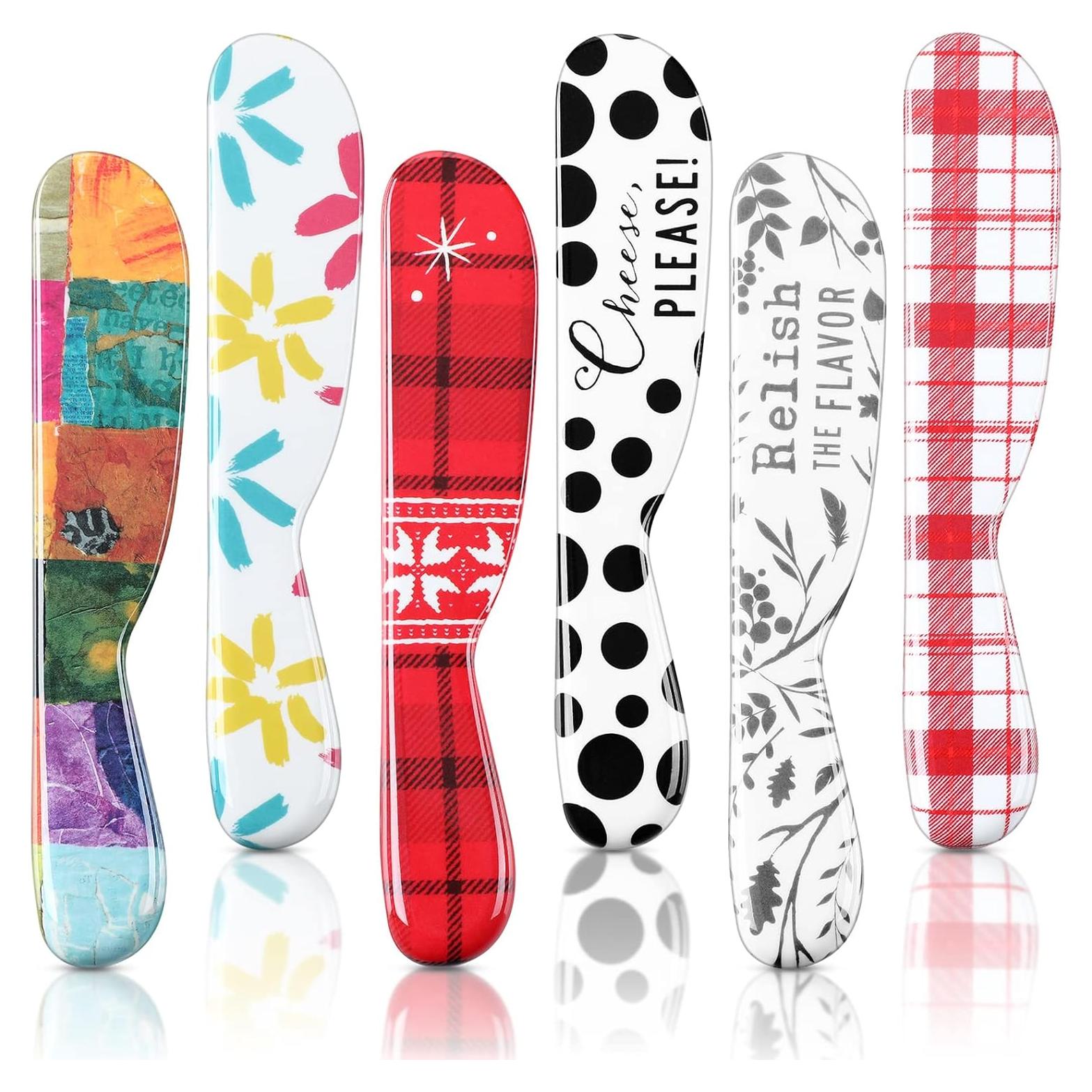 Juego de 6 Espátulas de Mantequilla Eaasty 15.24 cm Coloridas