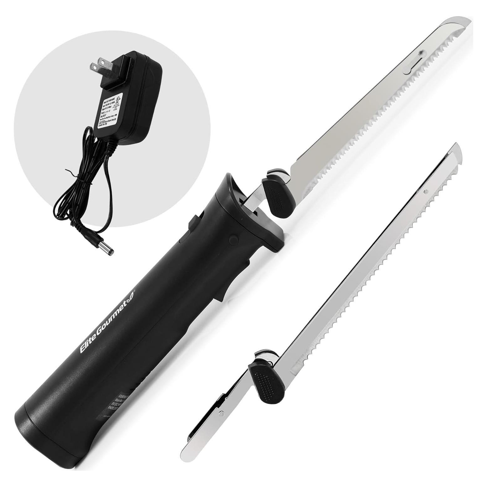 Cuchillo Eléctrico Recargable Elite Gourmet EK9810 4 Cuchillas