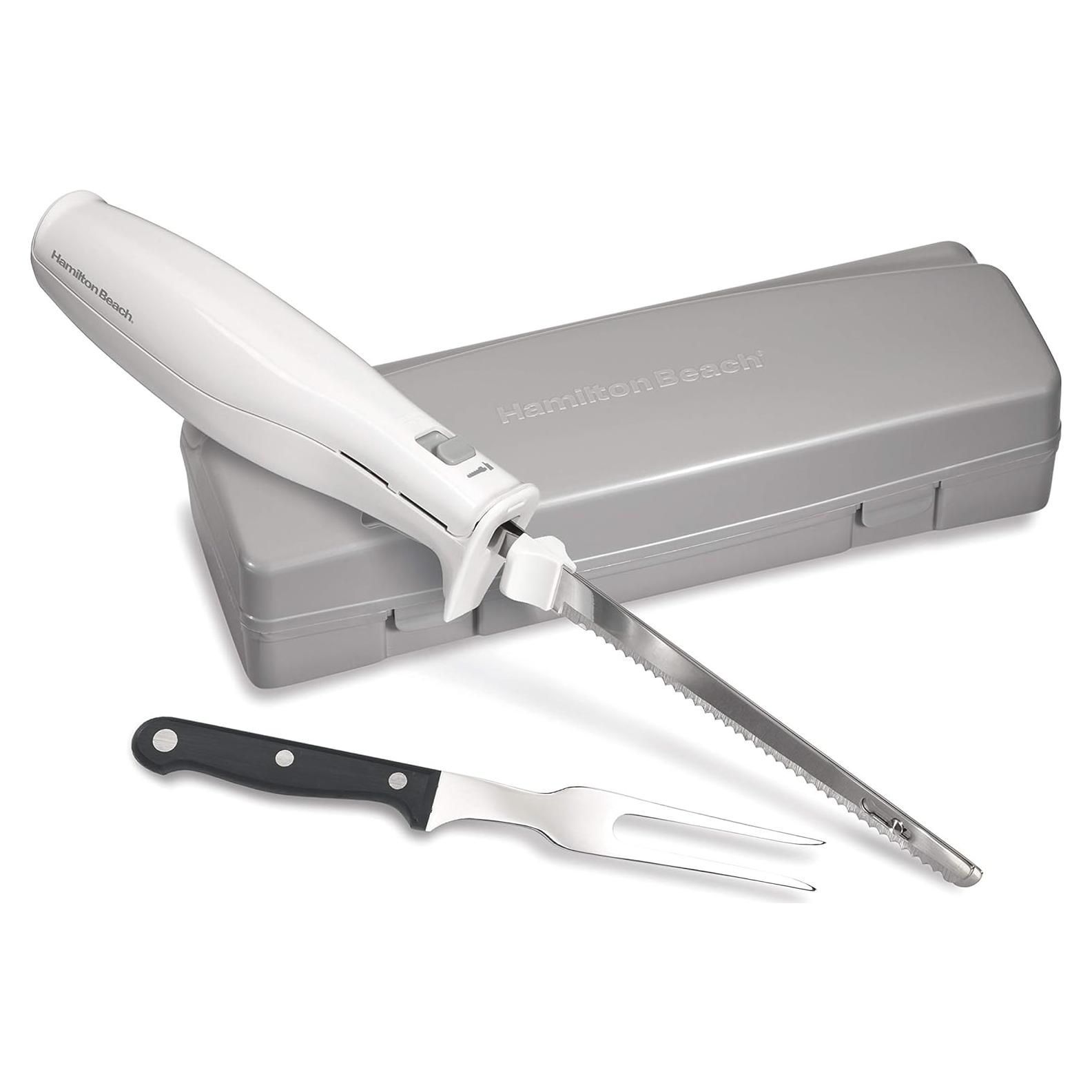 Cuchillo eléctrico Hamilton Beach 100W con tenedor y estuche
