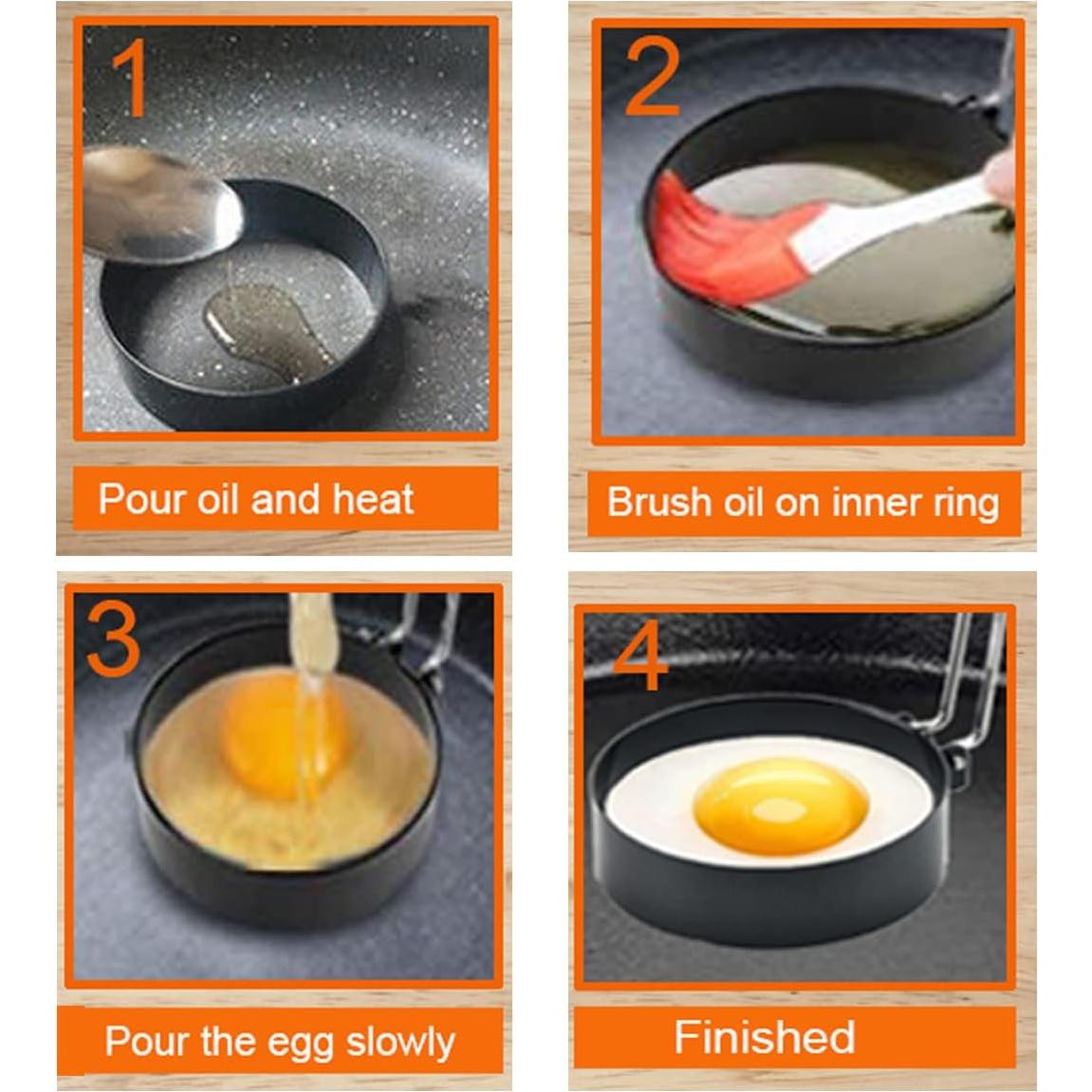 Set de Anillos de Cocina WOWITIS - 3 Piezas Acero Inoxidable