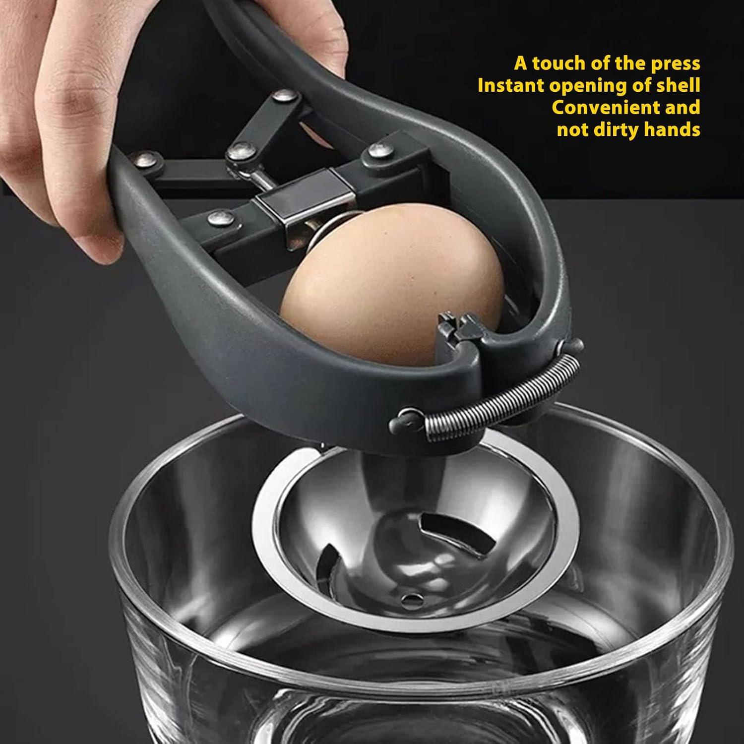 Stainless Steel Professional Egg Opener - Automatic Cracking Tool, Easy Eggshell Cutter, Hard & Soft-Boiled Eggs