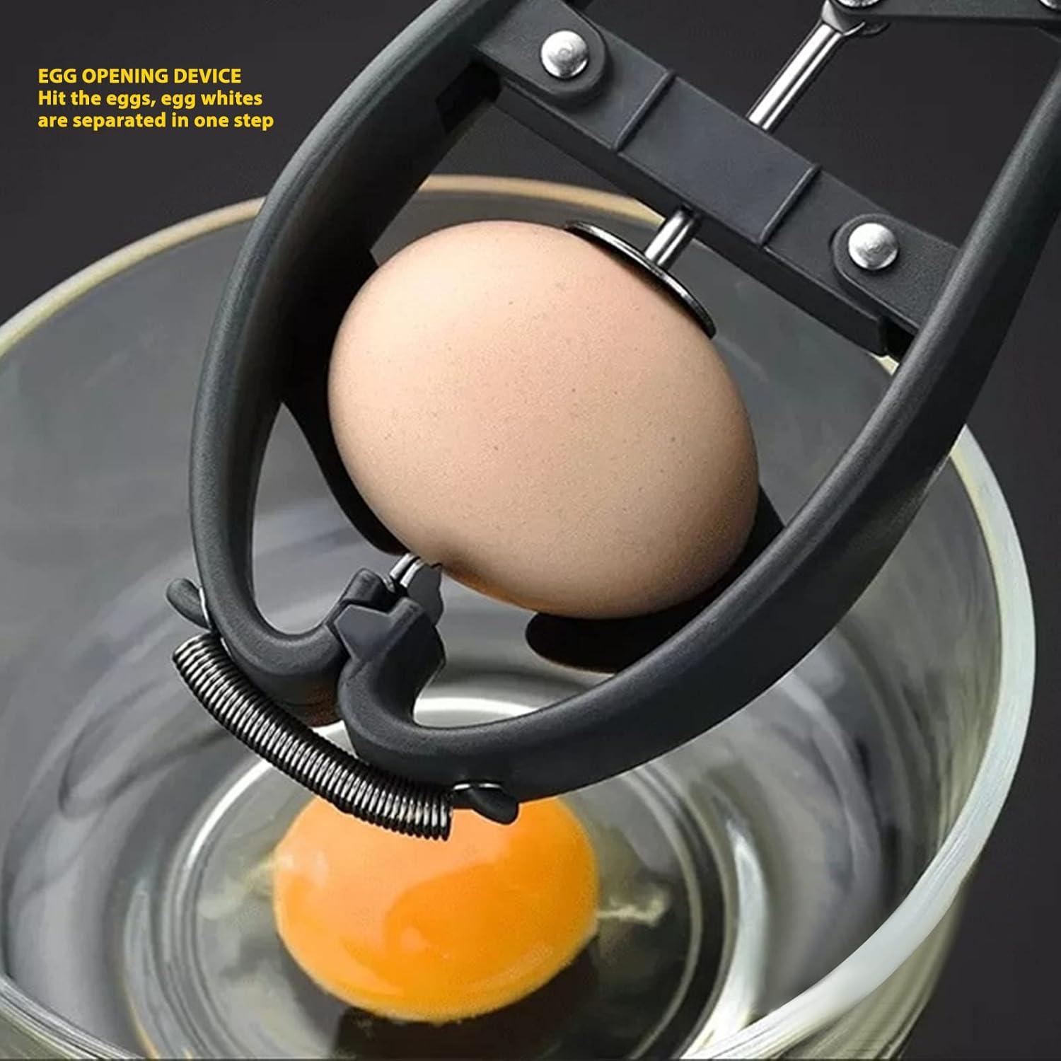 Stainless Steel Professional Egg Opener - Automatic Cracking Tool, Easy Eggshell Cutter, Hard & Soft-Boiled Eggs
