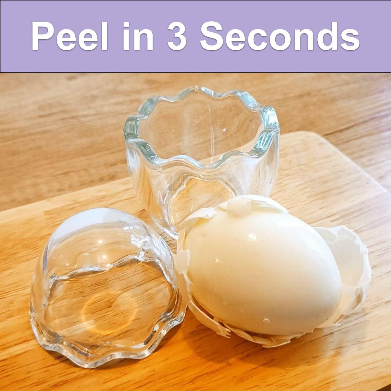 Pelador de Huevos Duros WIOMI de Vidrio Transparente, Manual