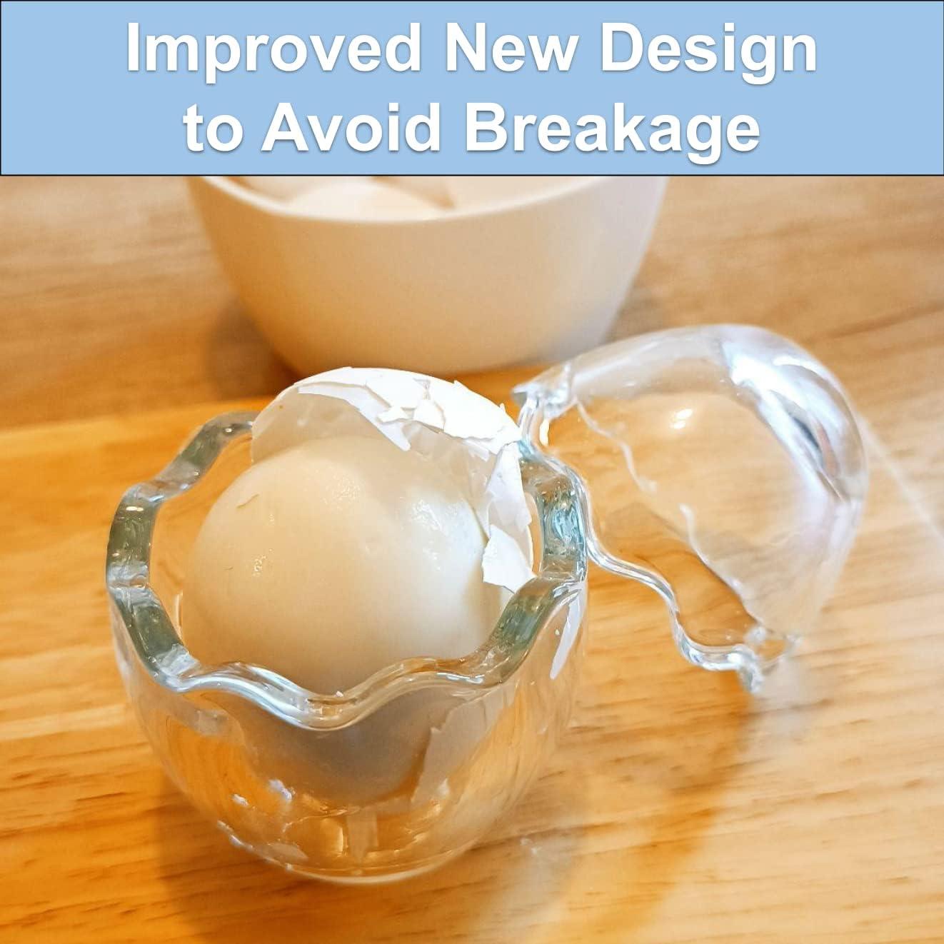 Pelador de Huevos Duros WIOMI de Vidrio Transparente, Manual