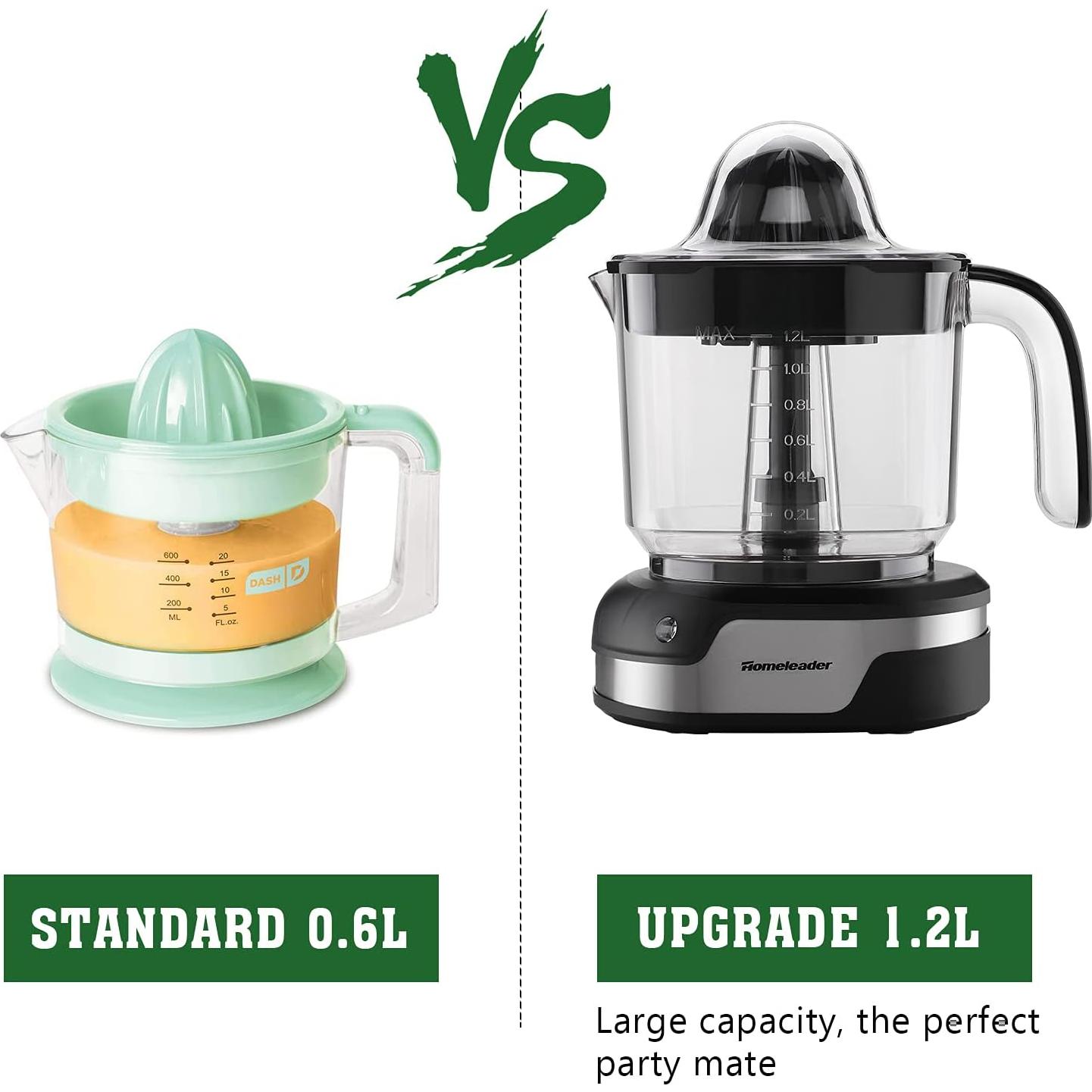 Exprimidor Eléctrico de Cítricos Homeleader 1.2L Acero Inoxidable