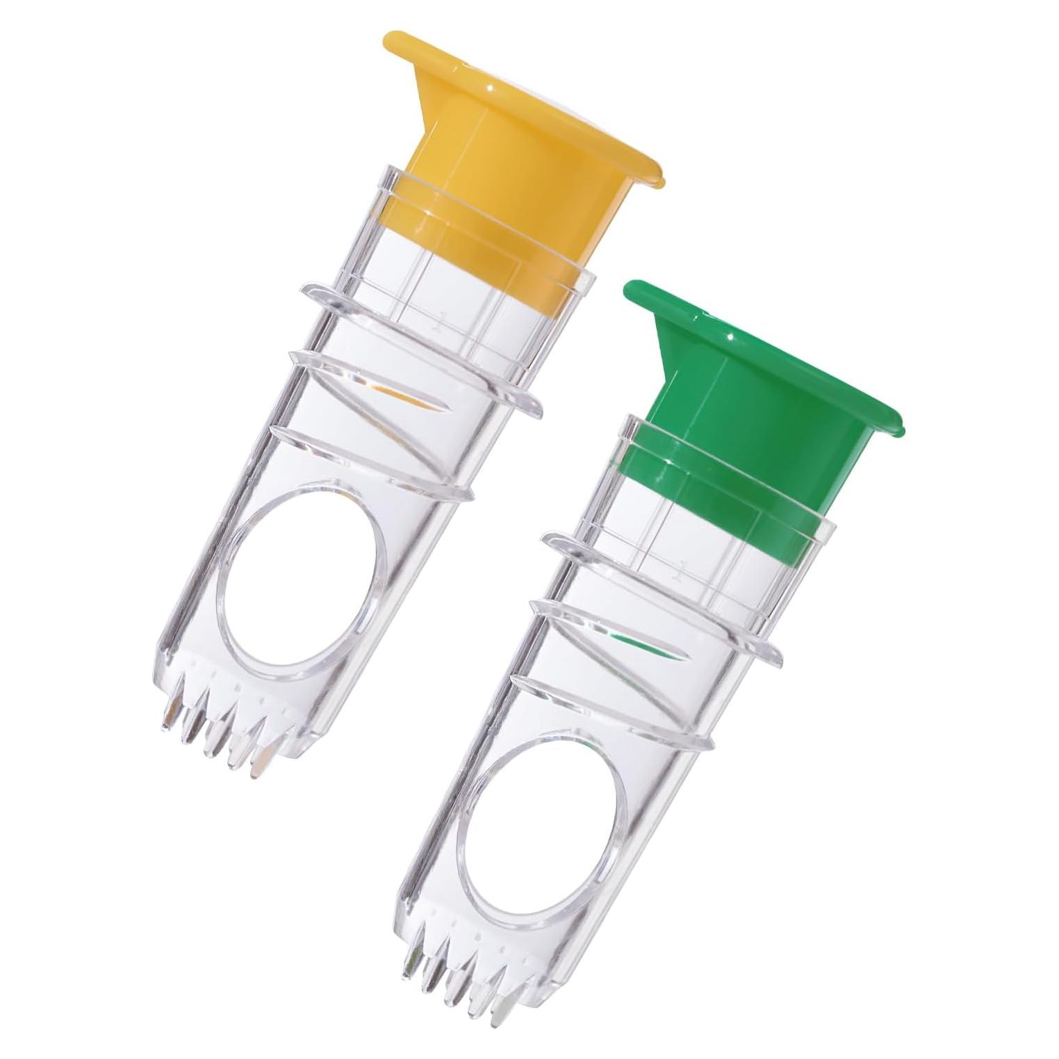 Exprimidor de Limón Manual Genérico con Filtro y Tapa - 2 Piezas Amarillo y Verde