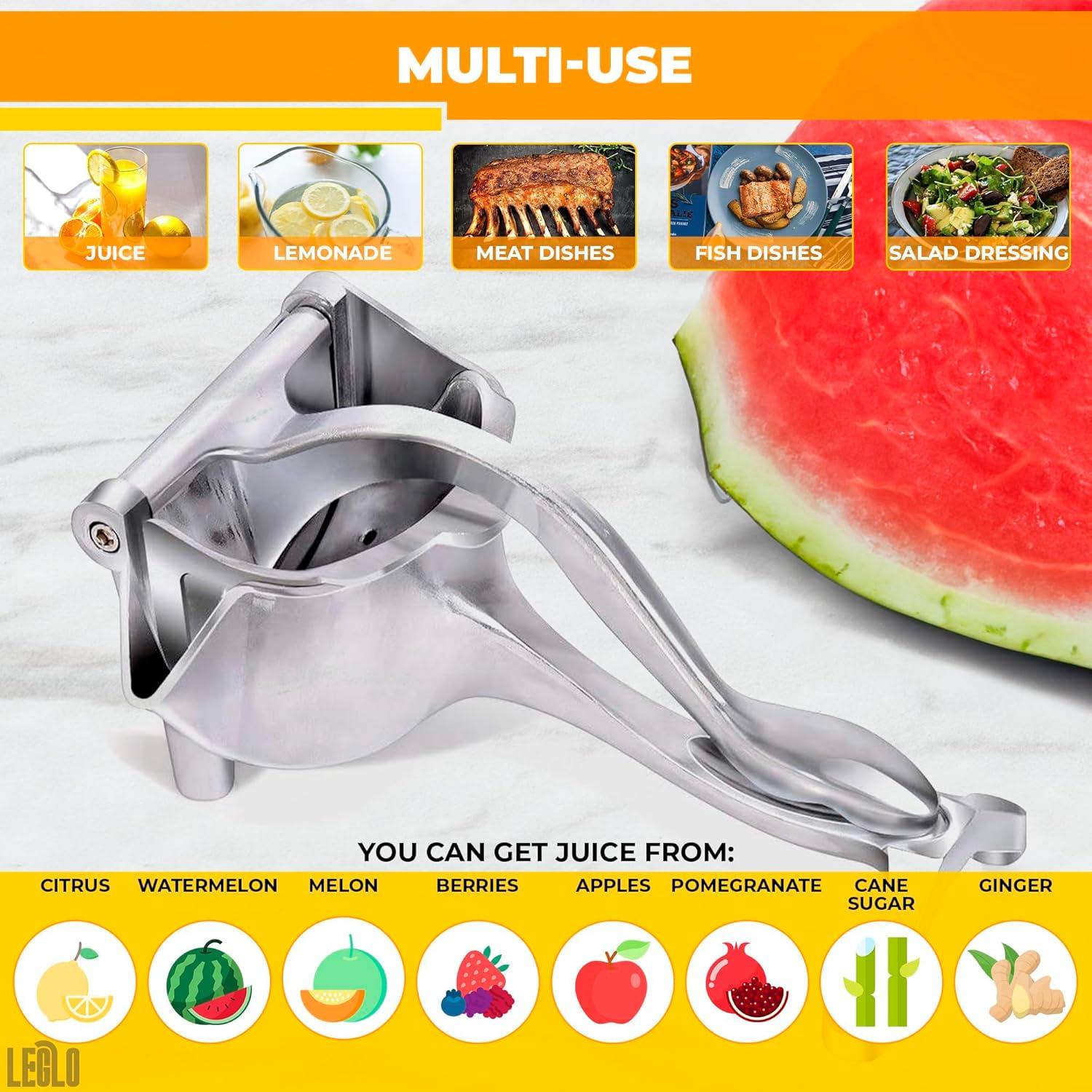Exprimidor Manual de Aluminio LEGLO - Extractor de Jugo de Frutas