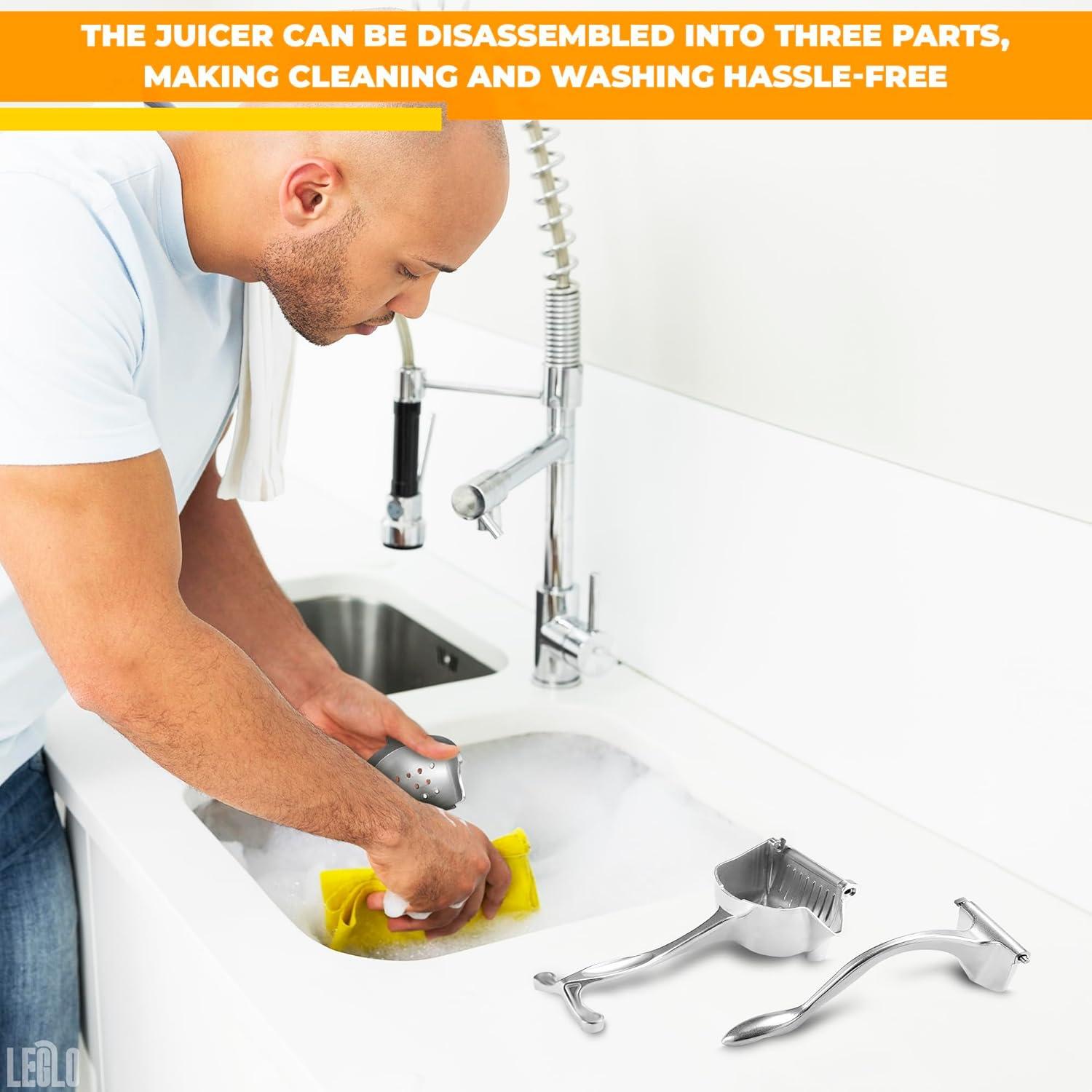 Exprimidor Manual de Aluminio LEGLO - Extractor de Jugo de Frutas