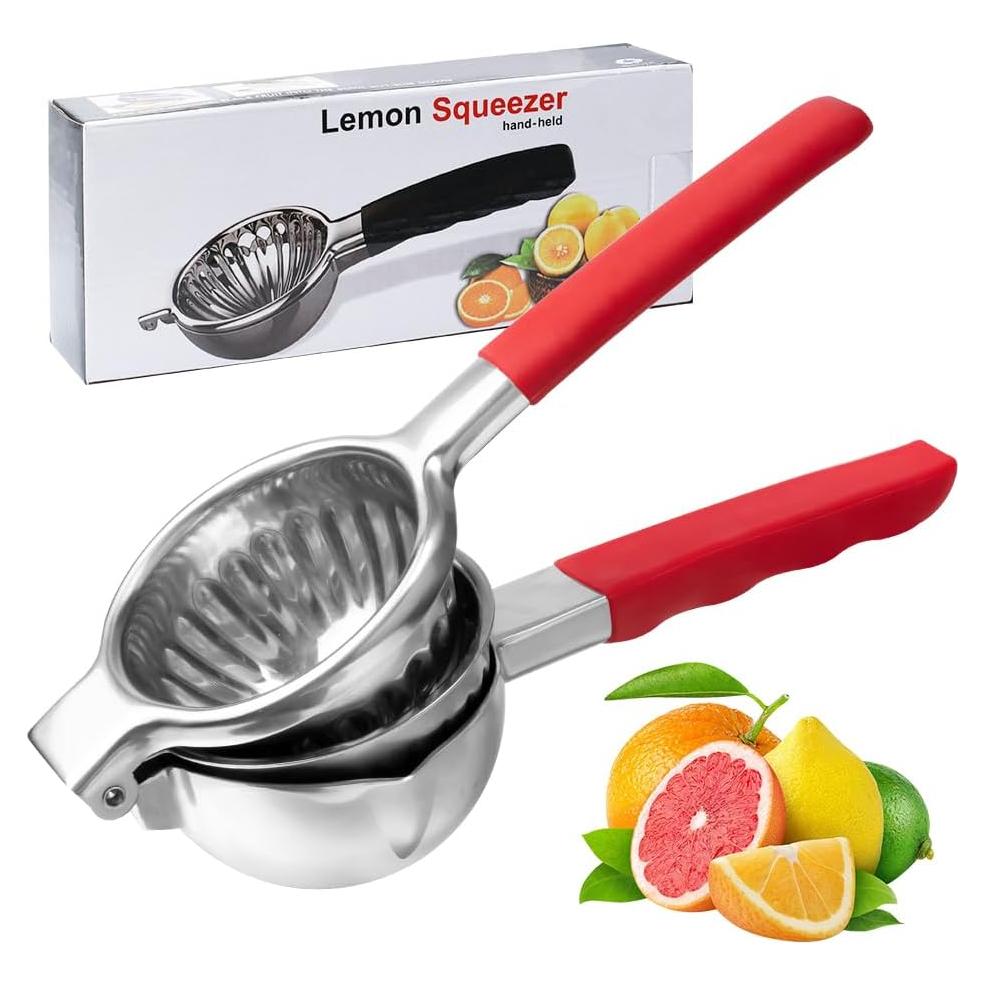 Exprimidor Manual de Limón Acero Inoxidable EBUTY 0.5L Rojo