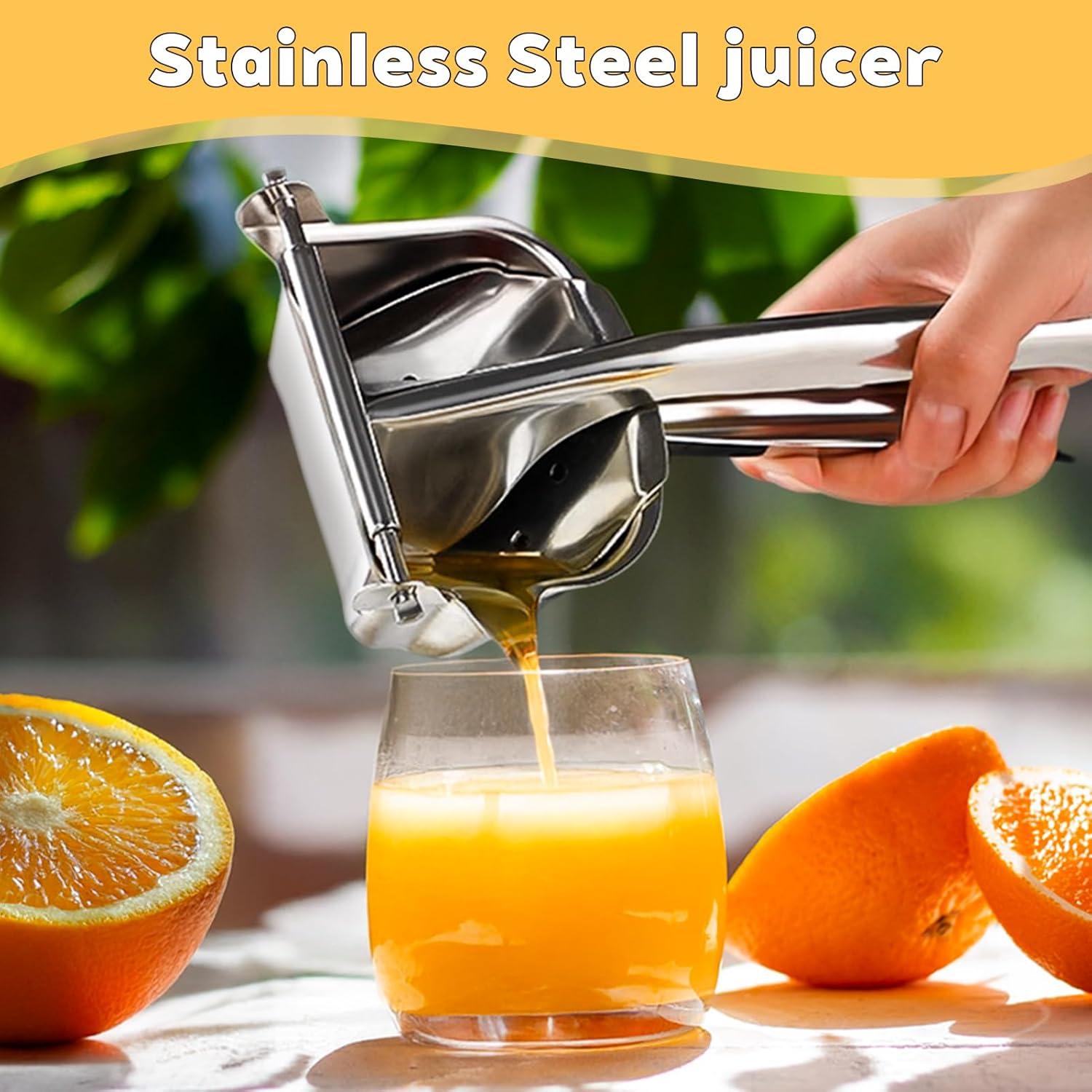 Exprimidor Manual de Acero Inoxidable Genérico 23 cm - Jugo de Frutas