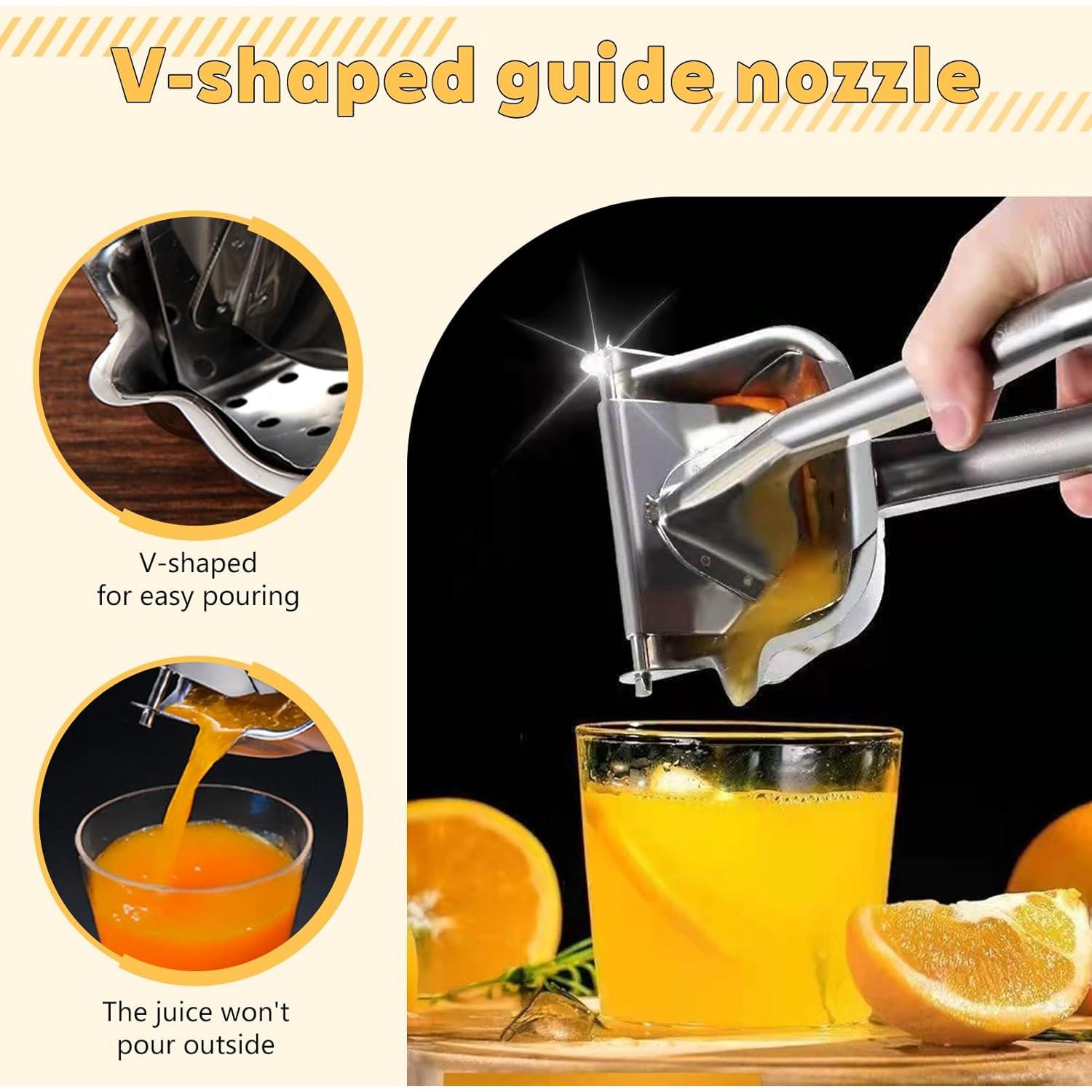 Exprimidor Manual de Acero Inoxidable Genérico 23 cm - Jugo de Frutas