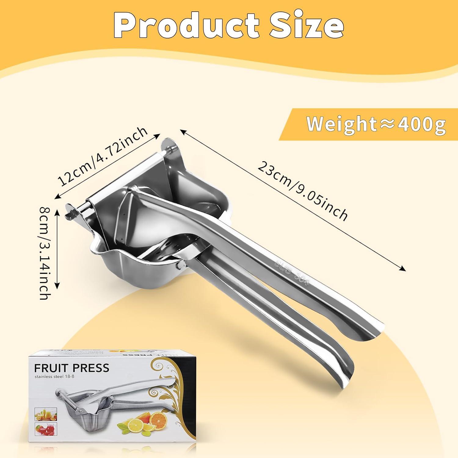 Exprimidor Manual de Acero Inoxidable Genérico 23 cm - Jugo de Frutas