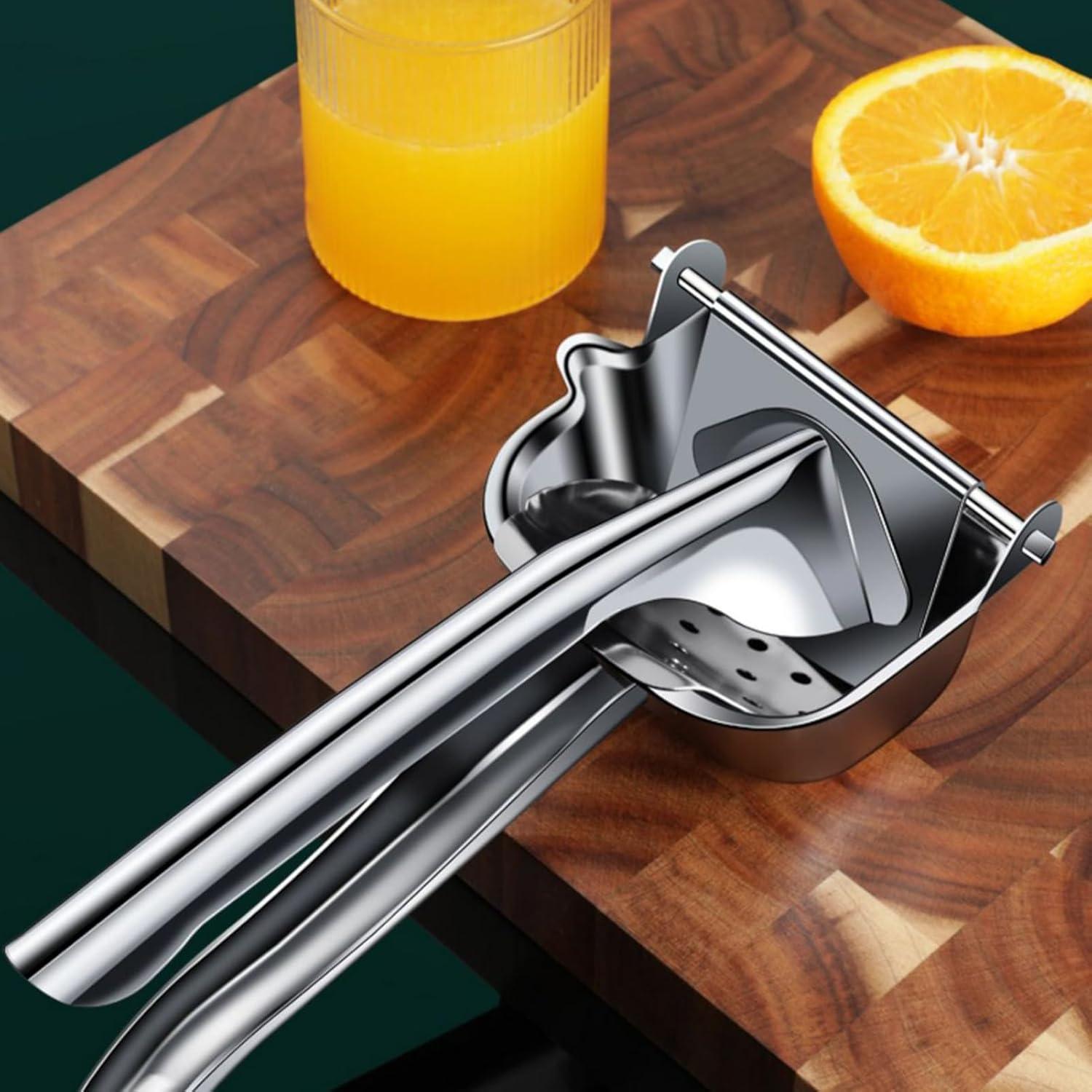 Exprimidor Manual de Acero Inoxidable Genérico 23 cm - Jugo de Frutas