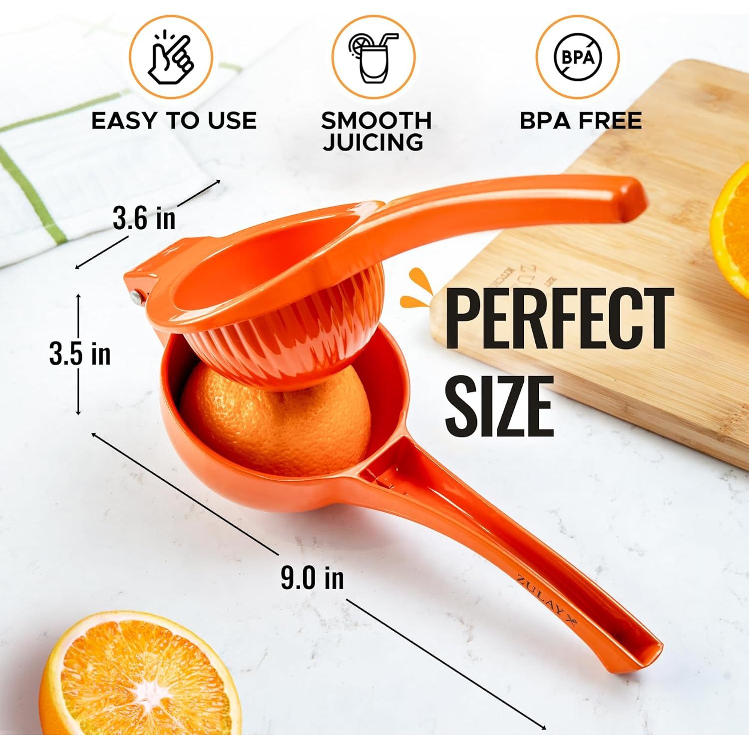 Exprimidor Manual de Cítricos Zulay Kitchen Naranja 0.5L